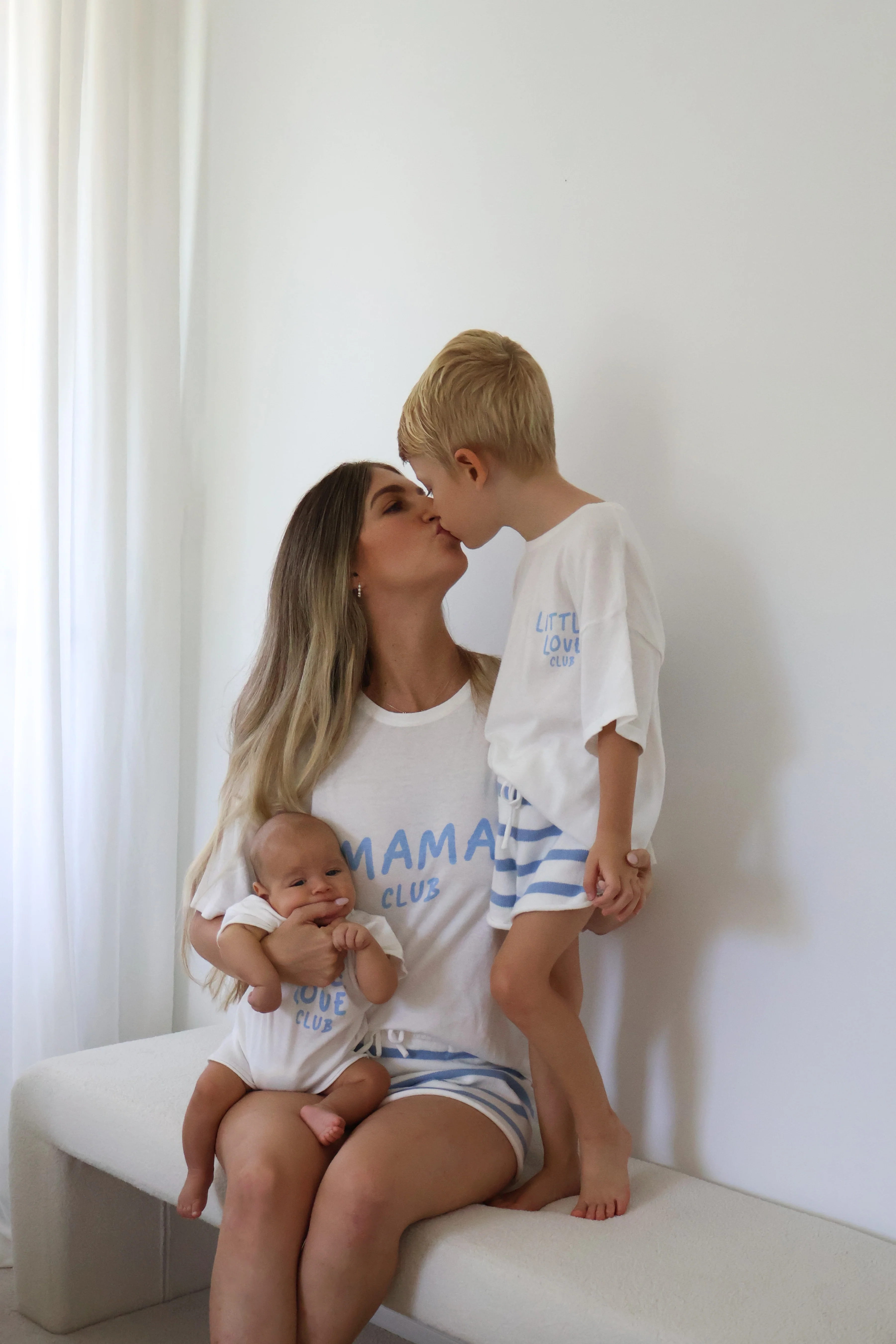 'Mama Club' Tee - White & Blue - Image 7