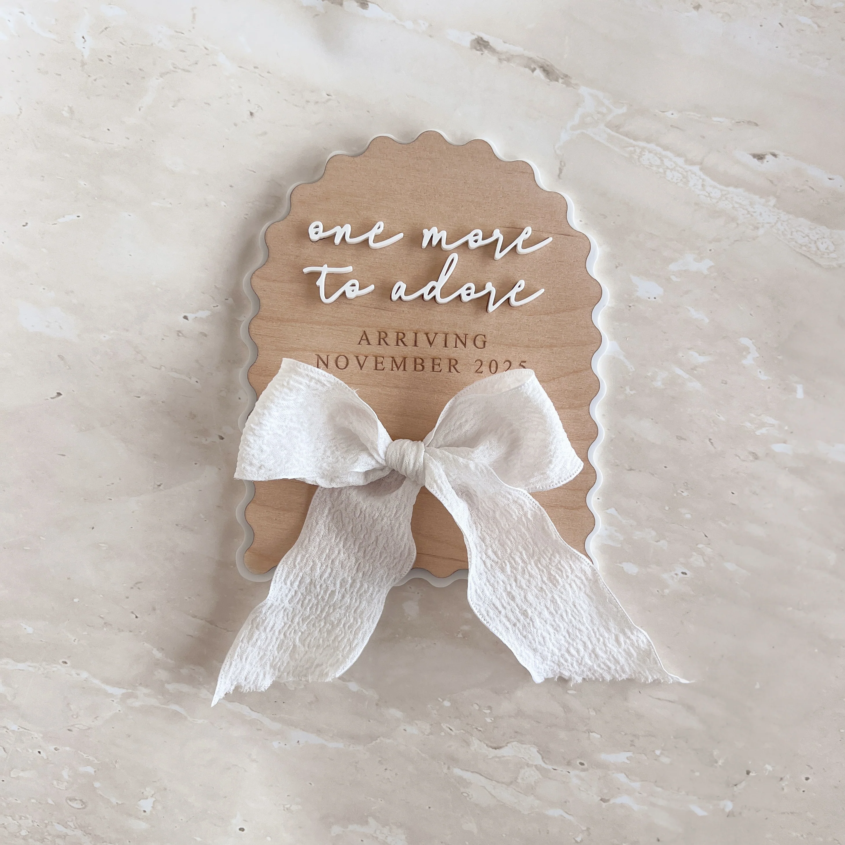 Personalised Arch Scallop Announcement Plaque - Image 23
