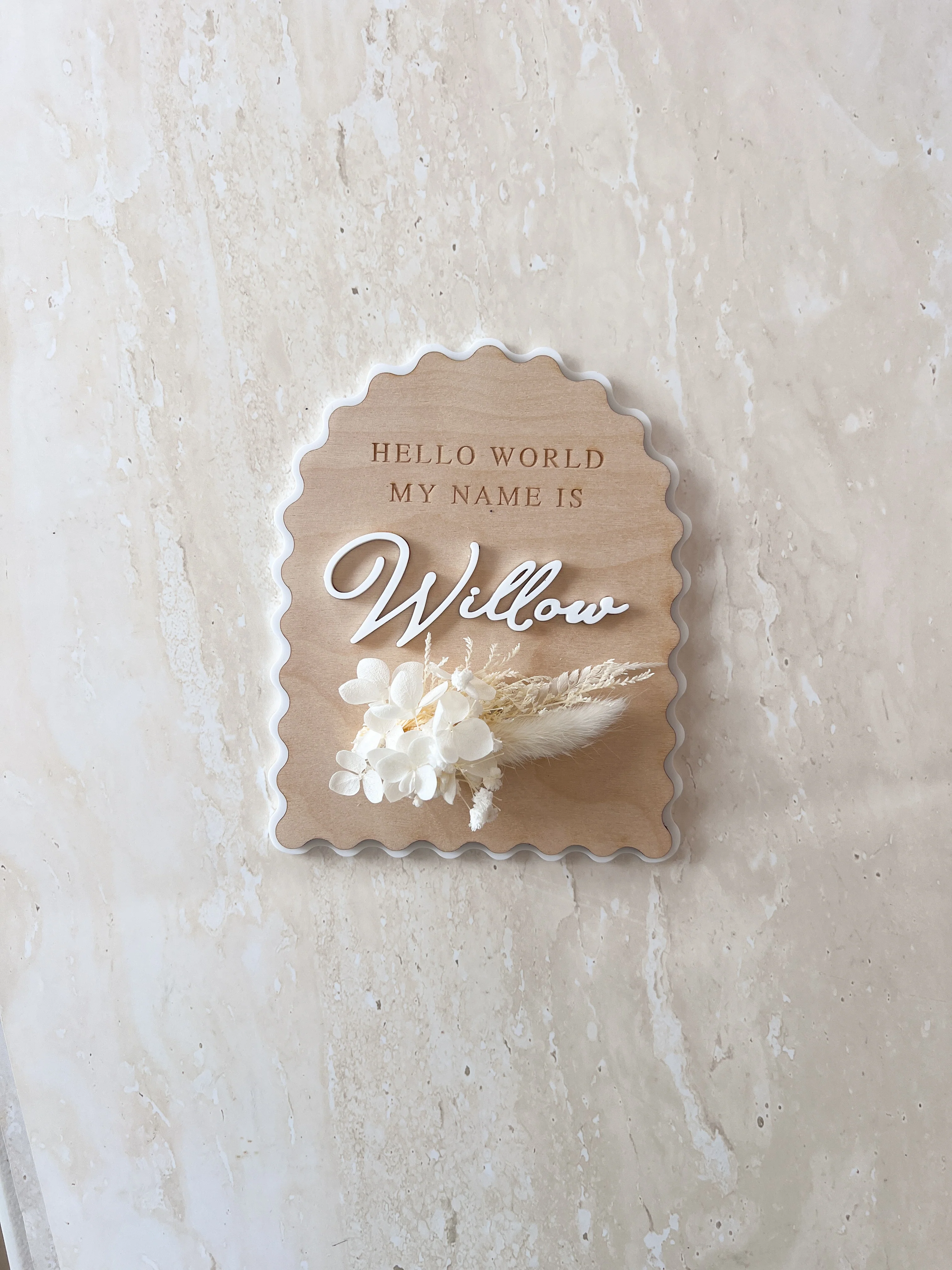 Personalised Arch Scallop Announcement Plaque - Image 6
