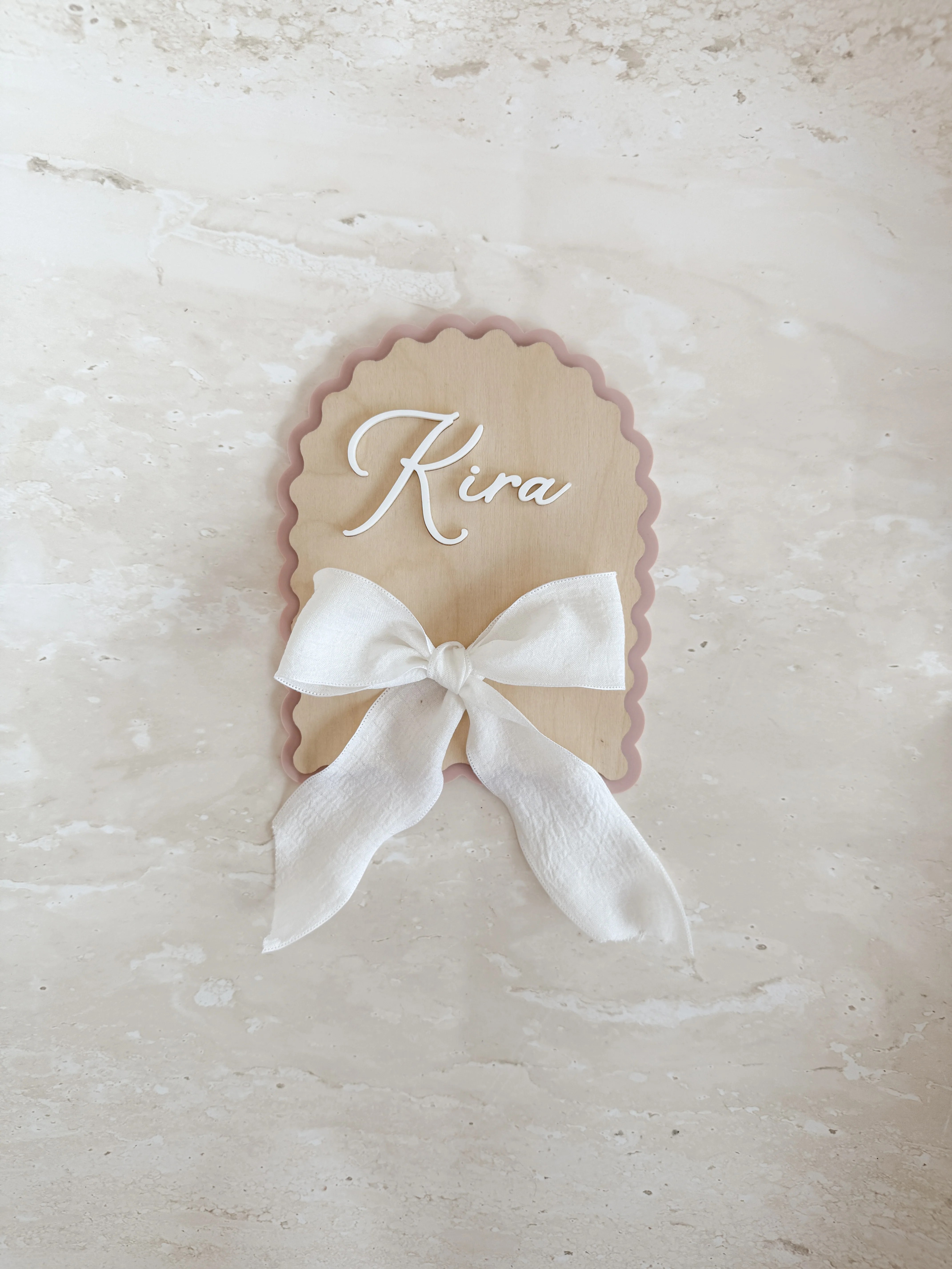 Personalised Arch Scallop Announcement Plaque - Image 8