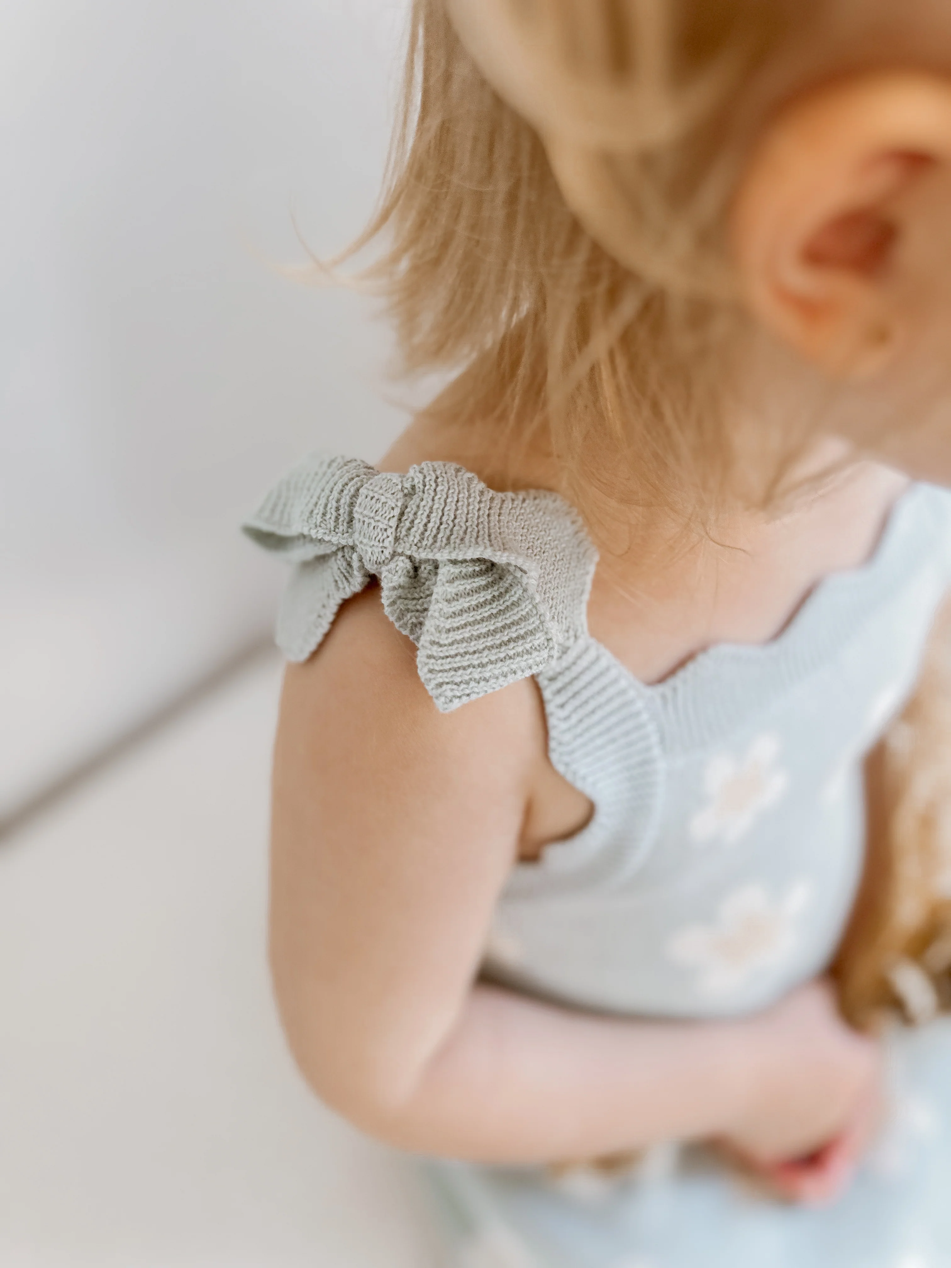 Blue Daisy Knit Dress - Image 5