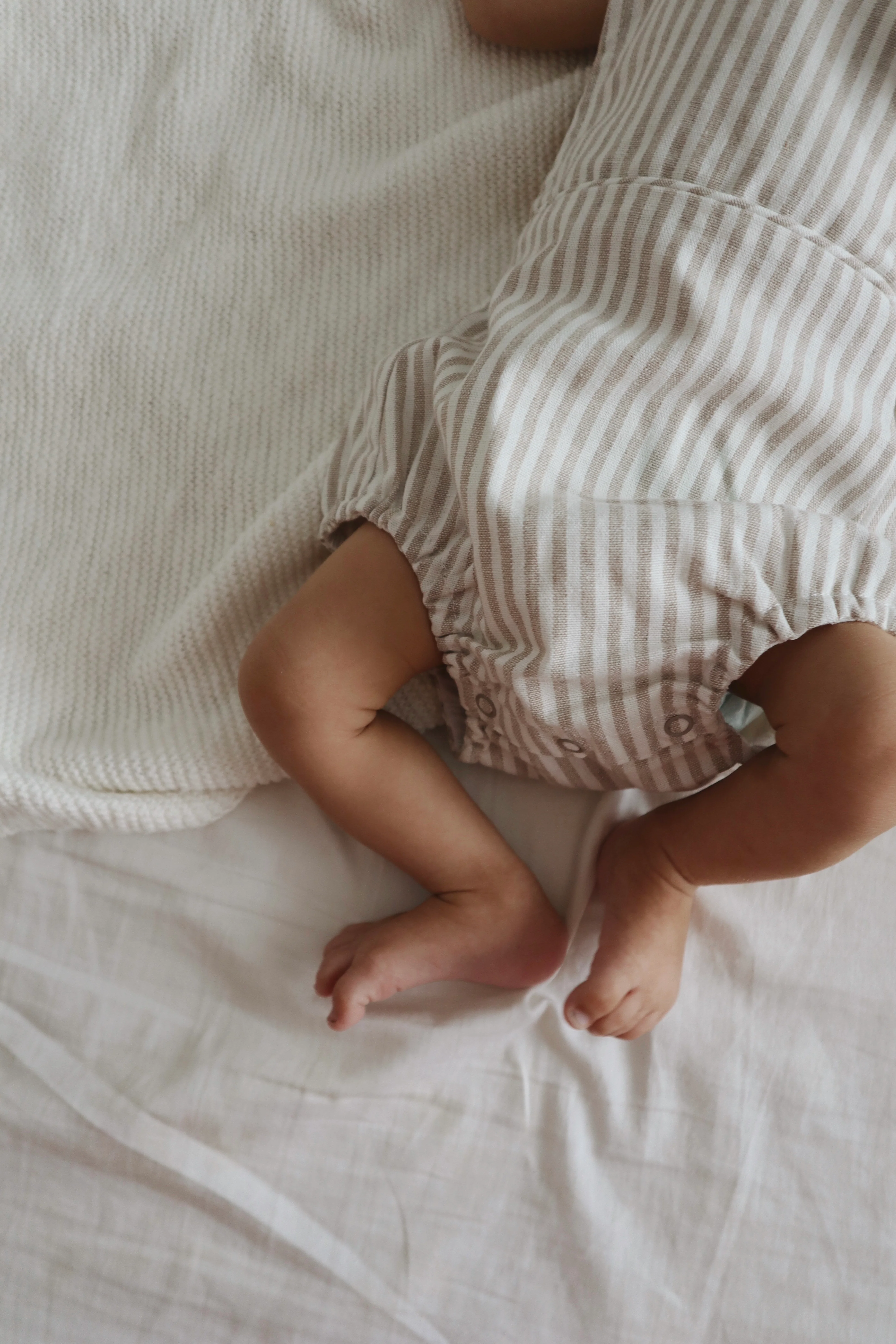 Sand Stripe Cross Back Romper - Image 17