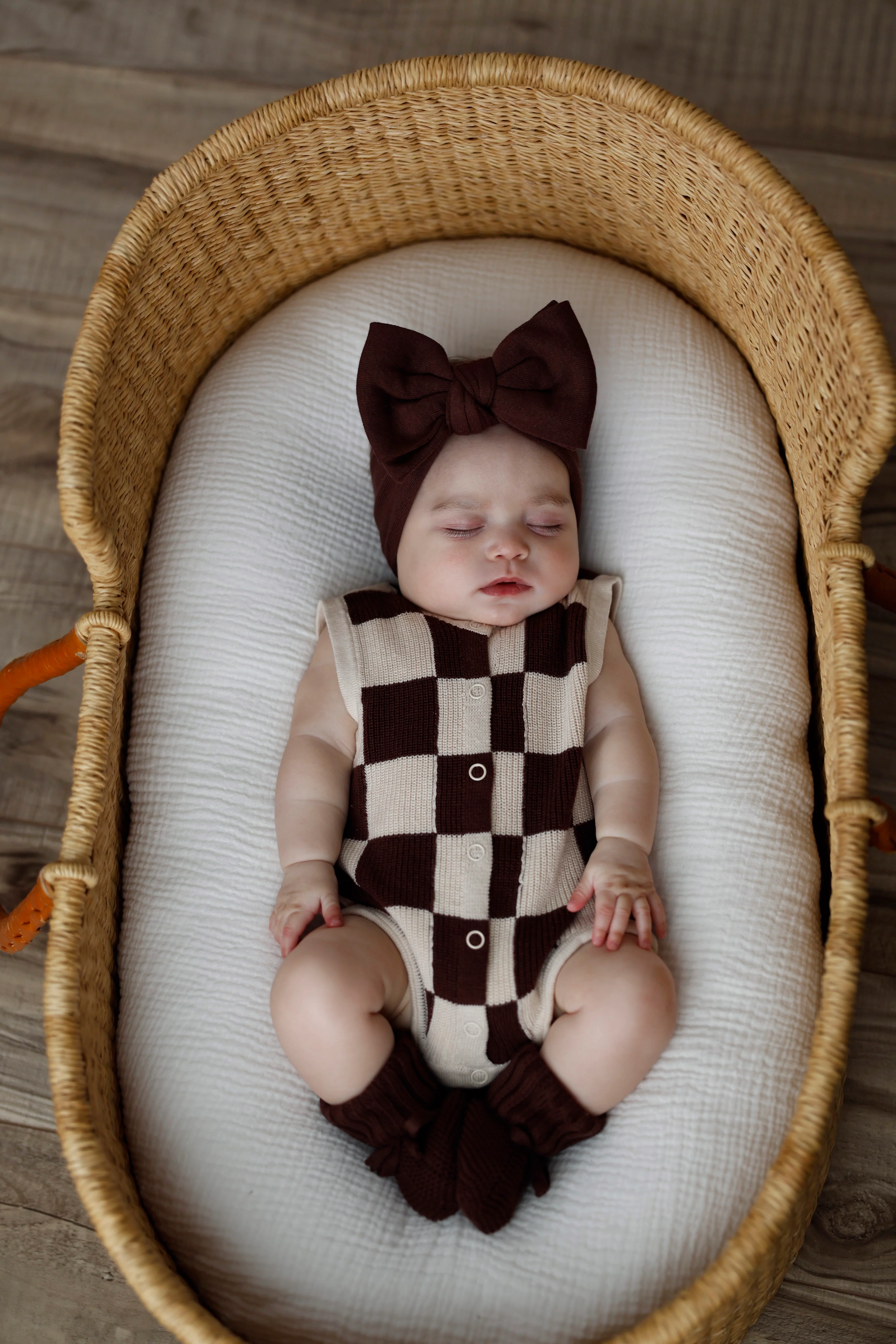 Espresso Check Knit Romper - Image 4