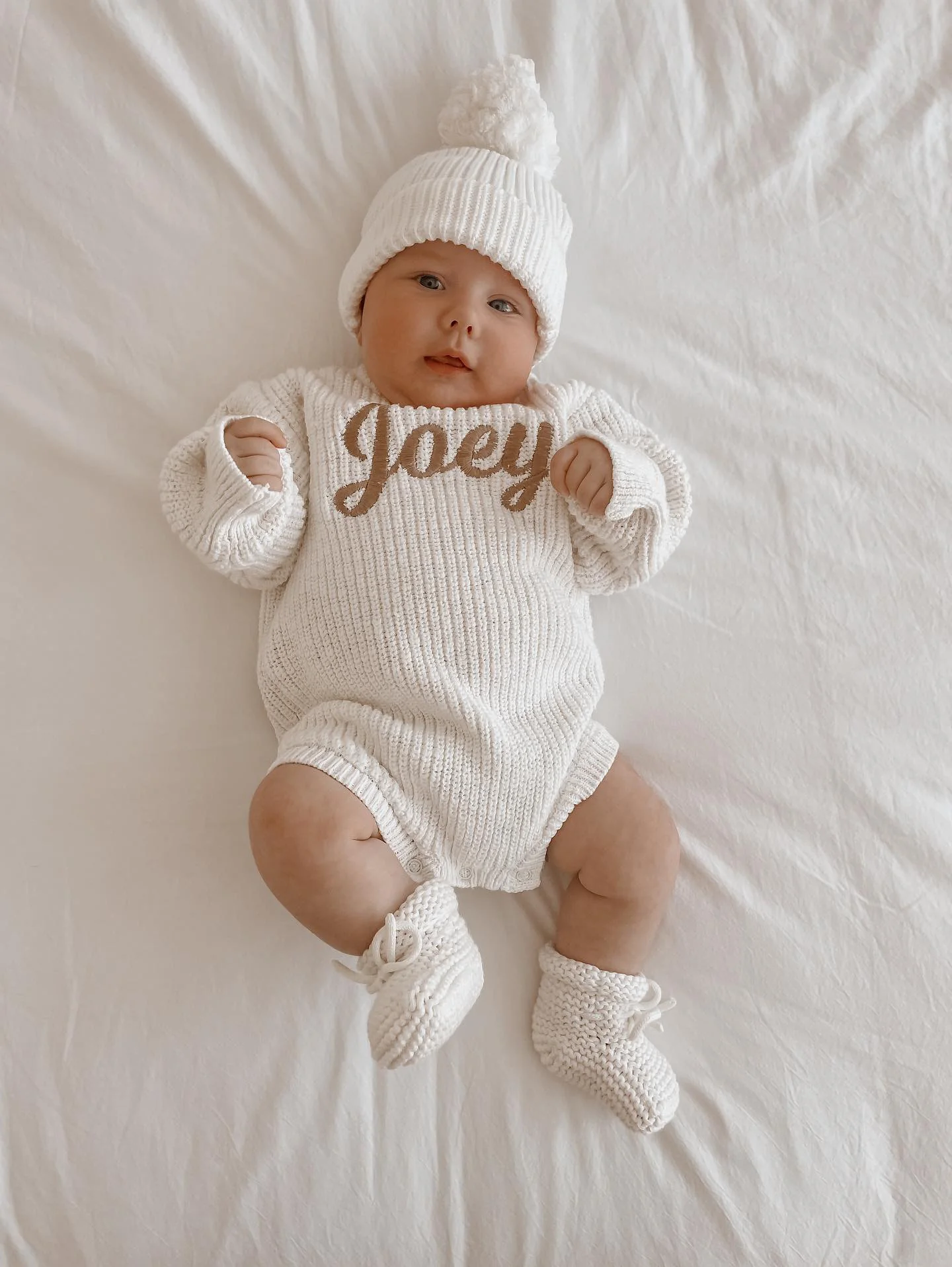 Chunky Knit Romper - Cloud - Image 5