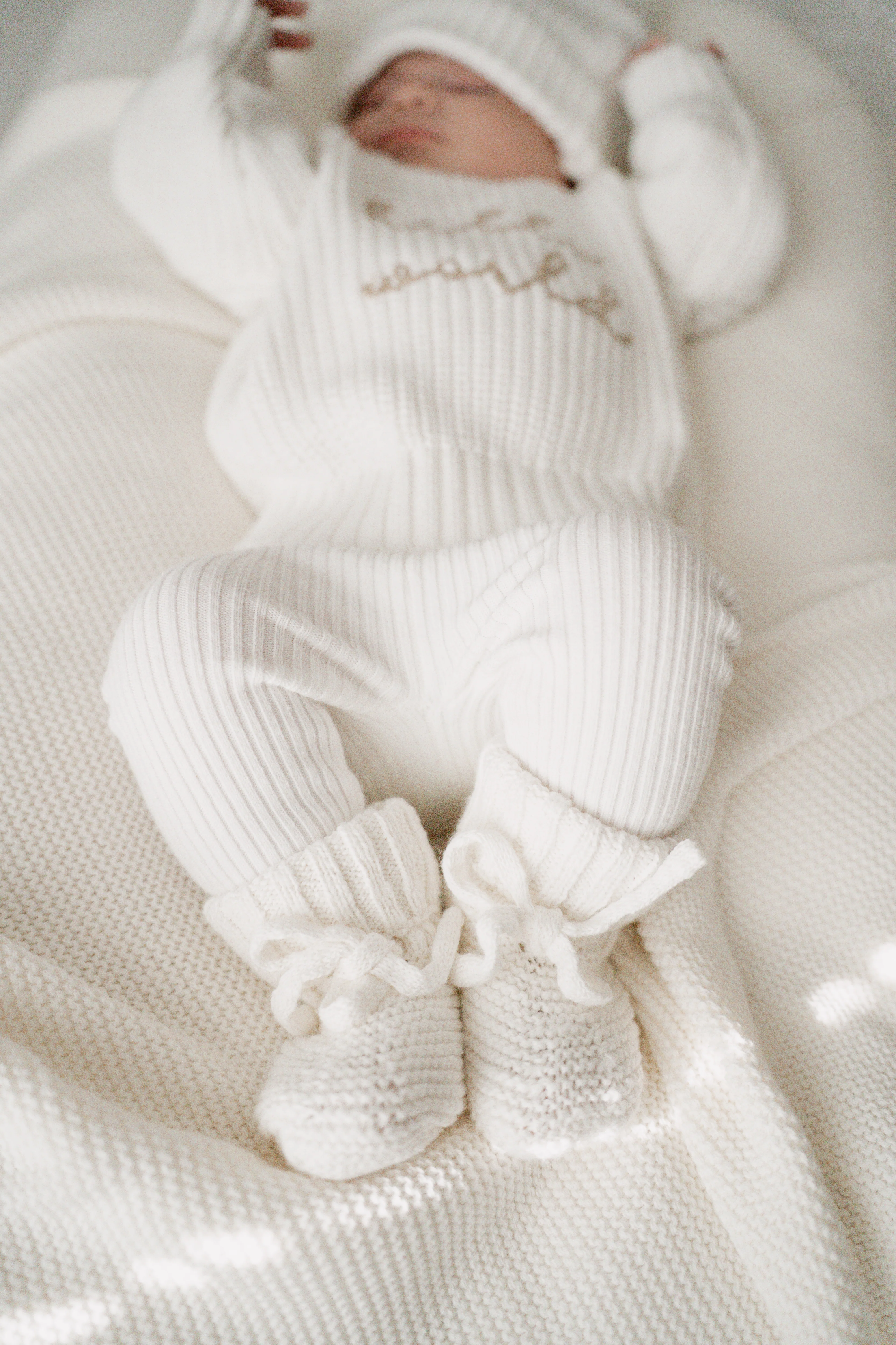Chunky Knit Booties - Newborn-6M - Cloud - Image 7