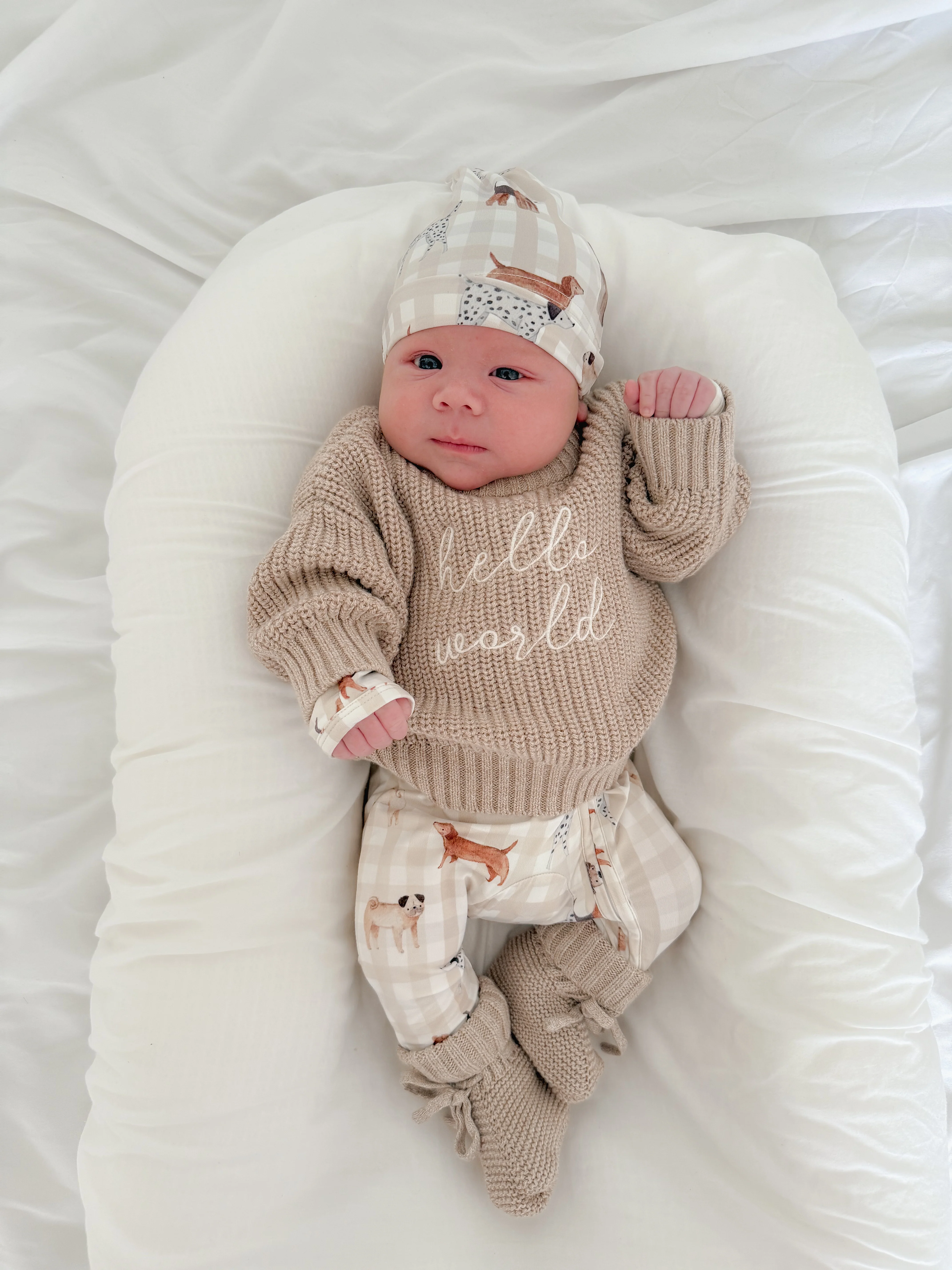 SALE Bamboo Knotted Beanie - Puppy Picnic - Image 5