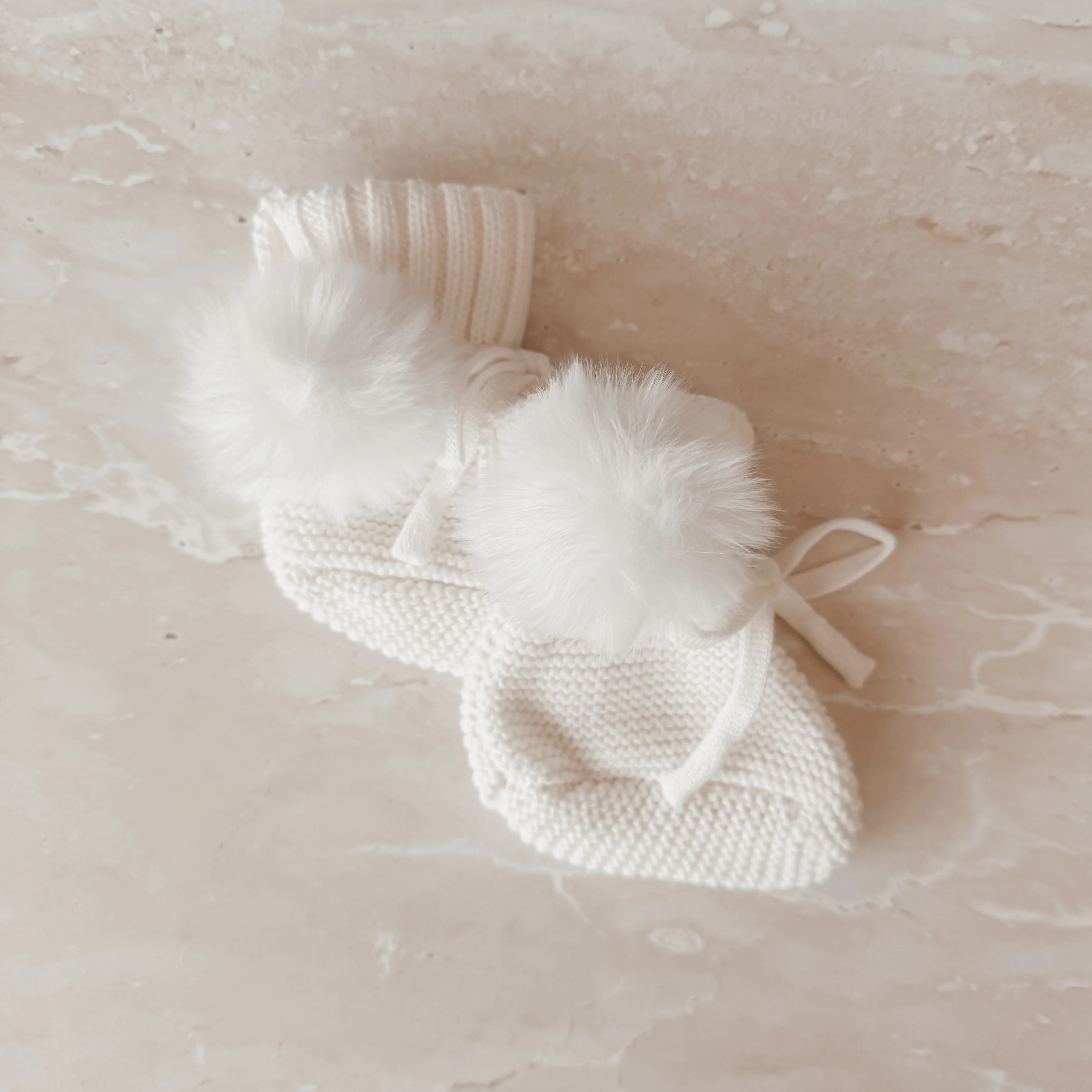 Mini Knit Booties - Pom Pom - Image 4