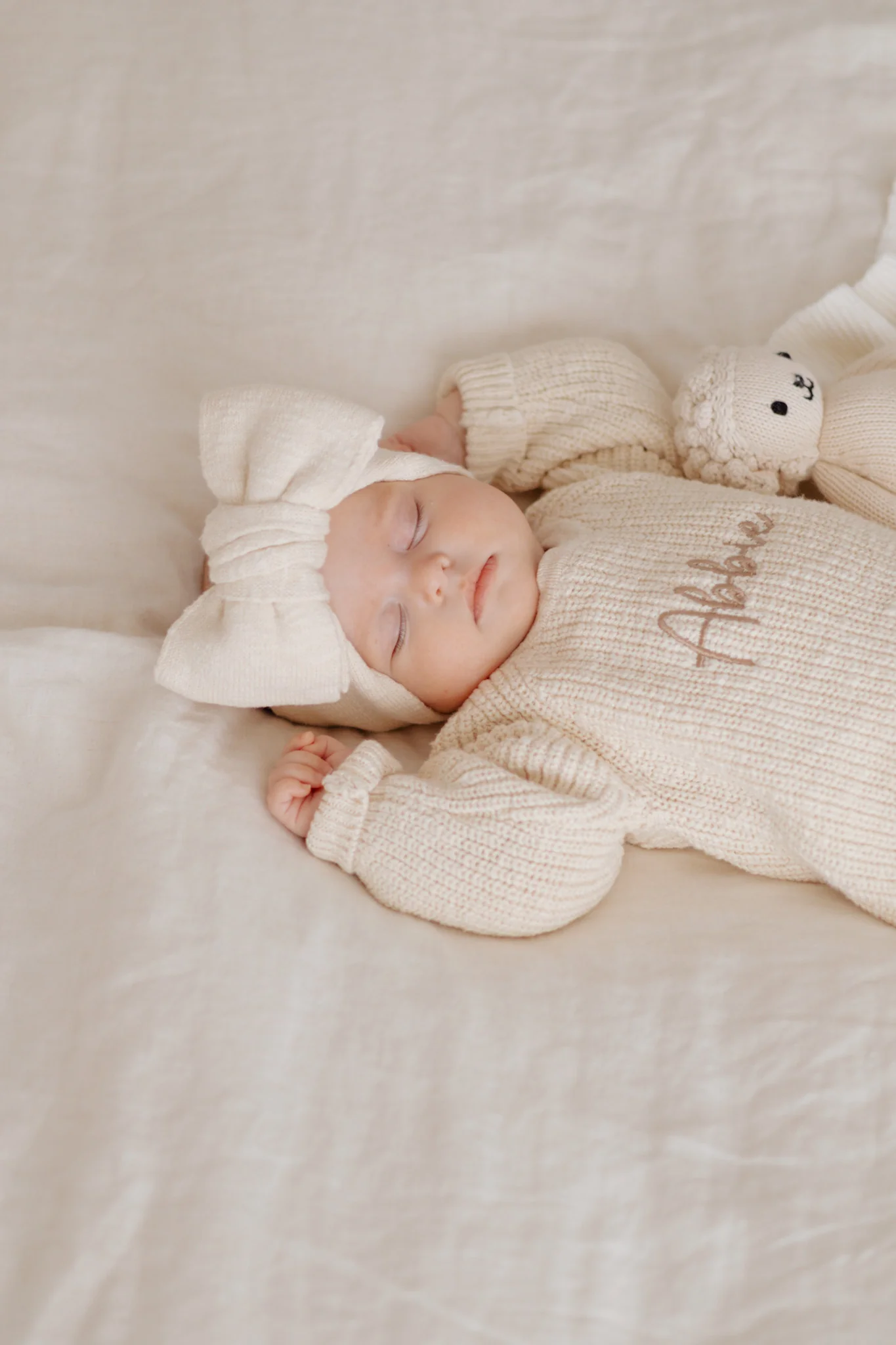 Frankie Classic Knit Romper - Honey - Image 9