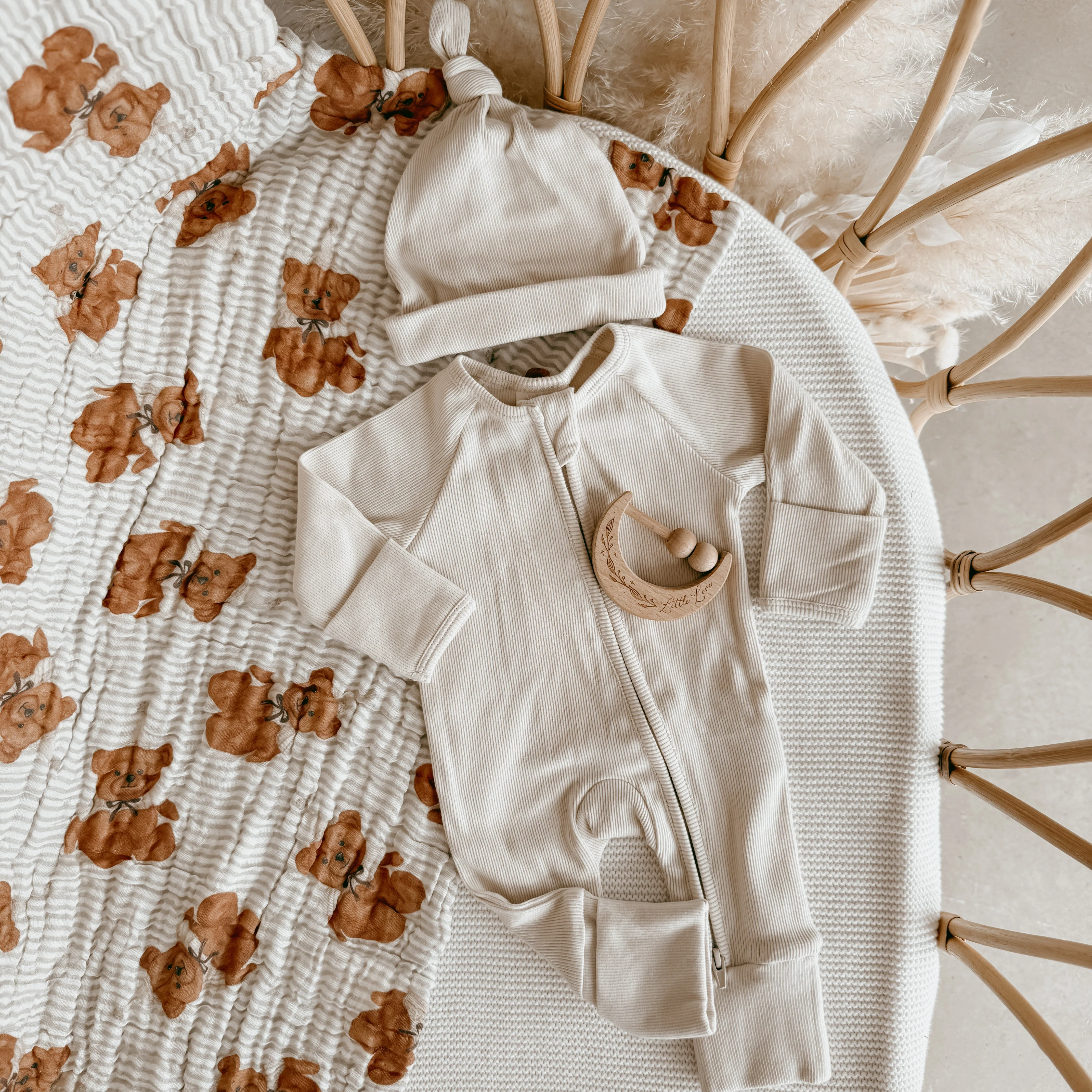 Vanilla Bean Baby Gift Bundle - Rattle
