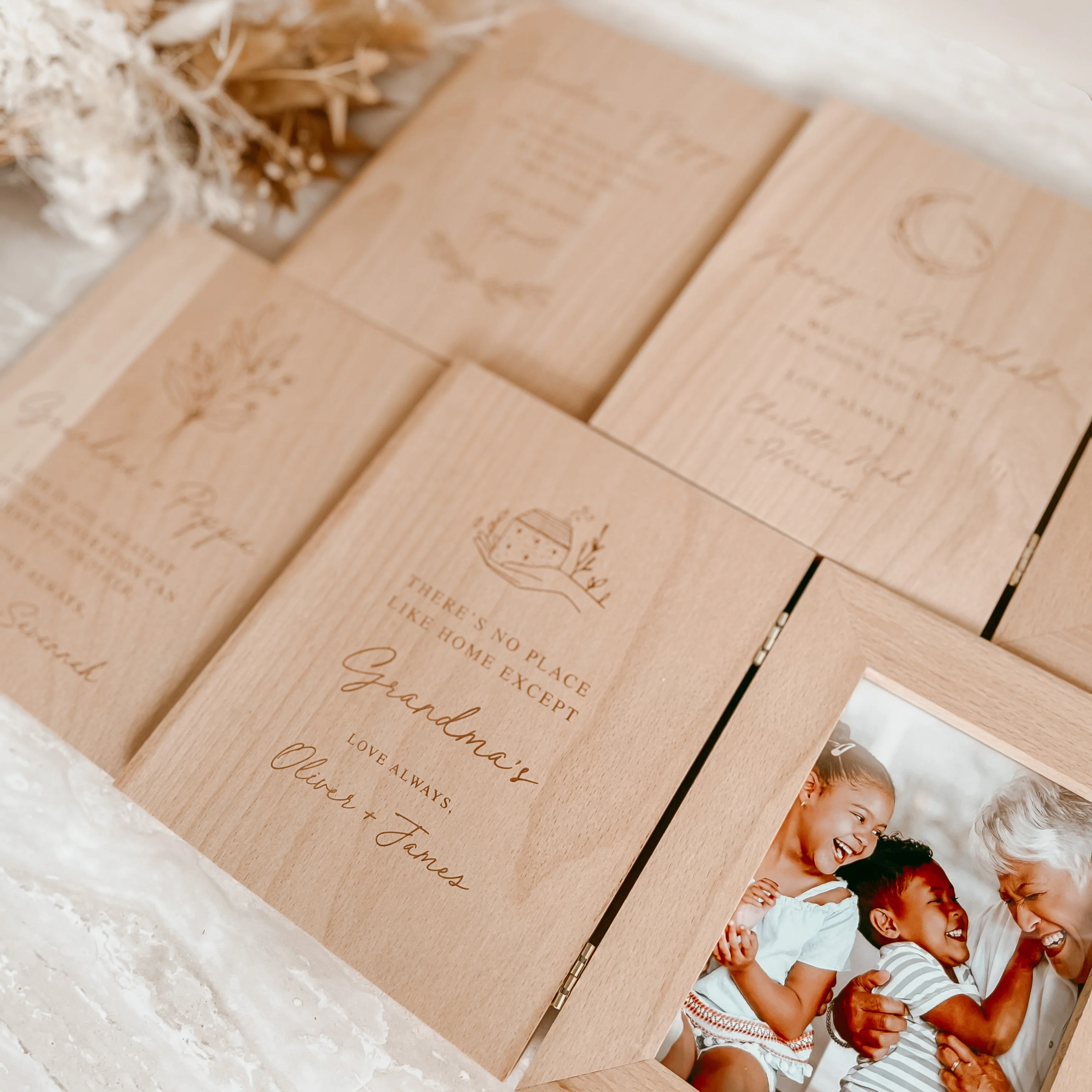 Grandparent 'You Are My World' Quote Personalised Wooden Photo Frame - PRE ORDER - Est. Dispatch Mid-August - Image 3