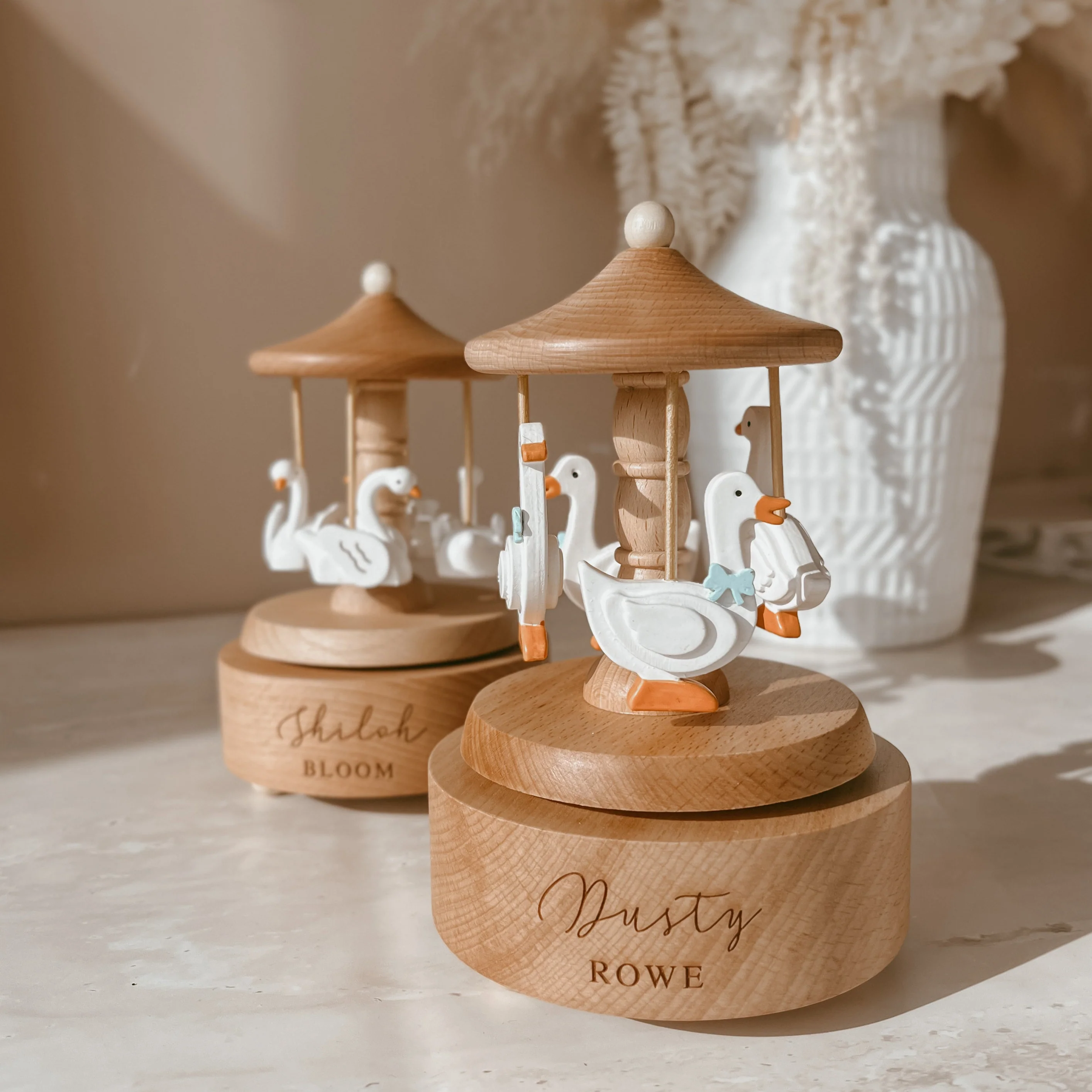 Heirloom Wooden Musical Carousel - Goose- PRE ORDER - Est. Dispatch Mid-August - Image 3