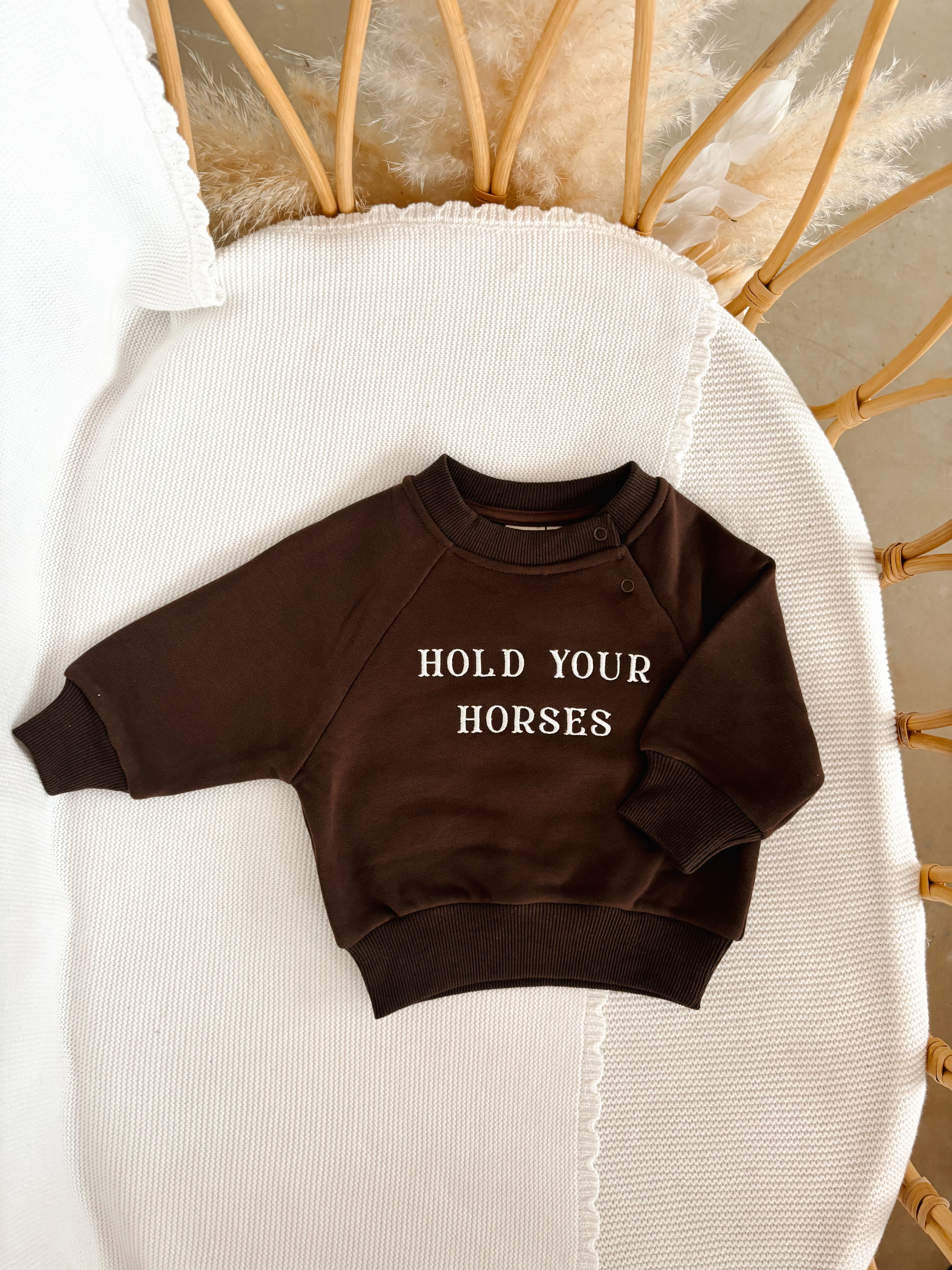'Hold Your Horses' Crew Sweater - Espresso - Image 11