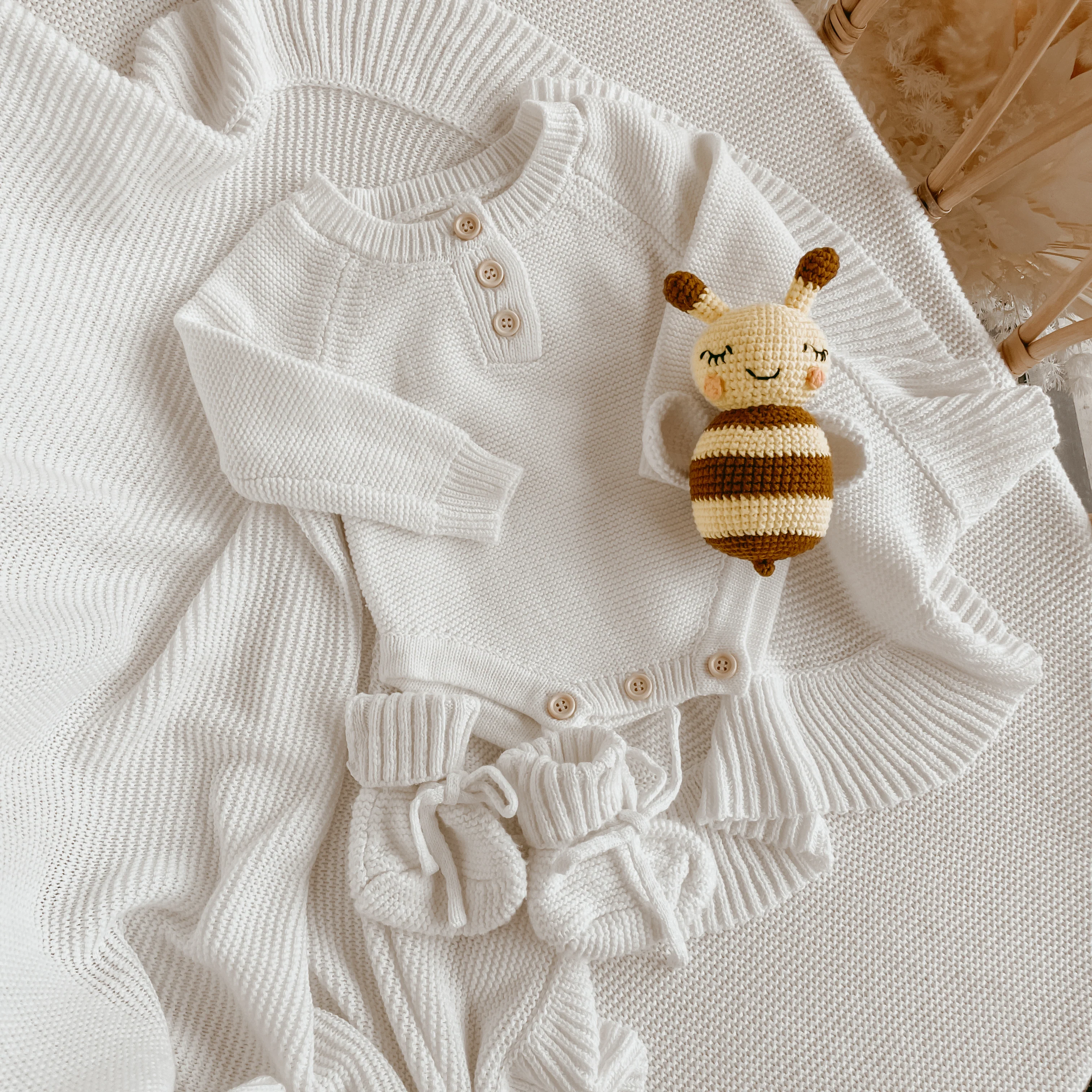 Honey Bee Crochet Rattle - PRE ORDER - Est. Dispatch Late July - Image 3