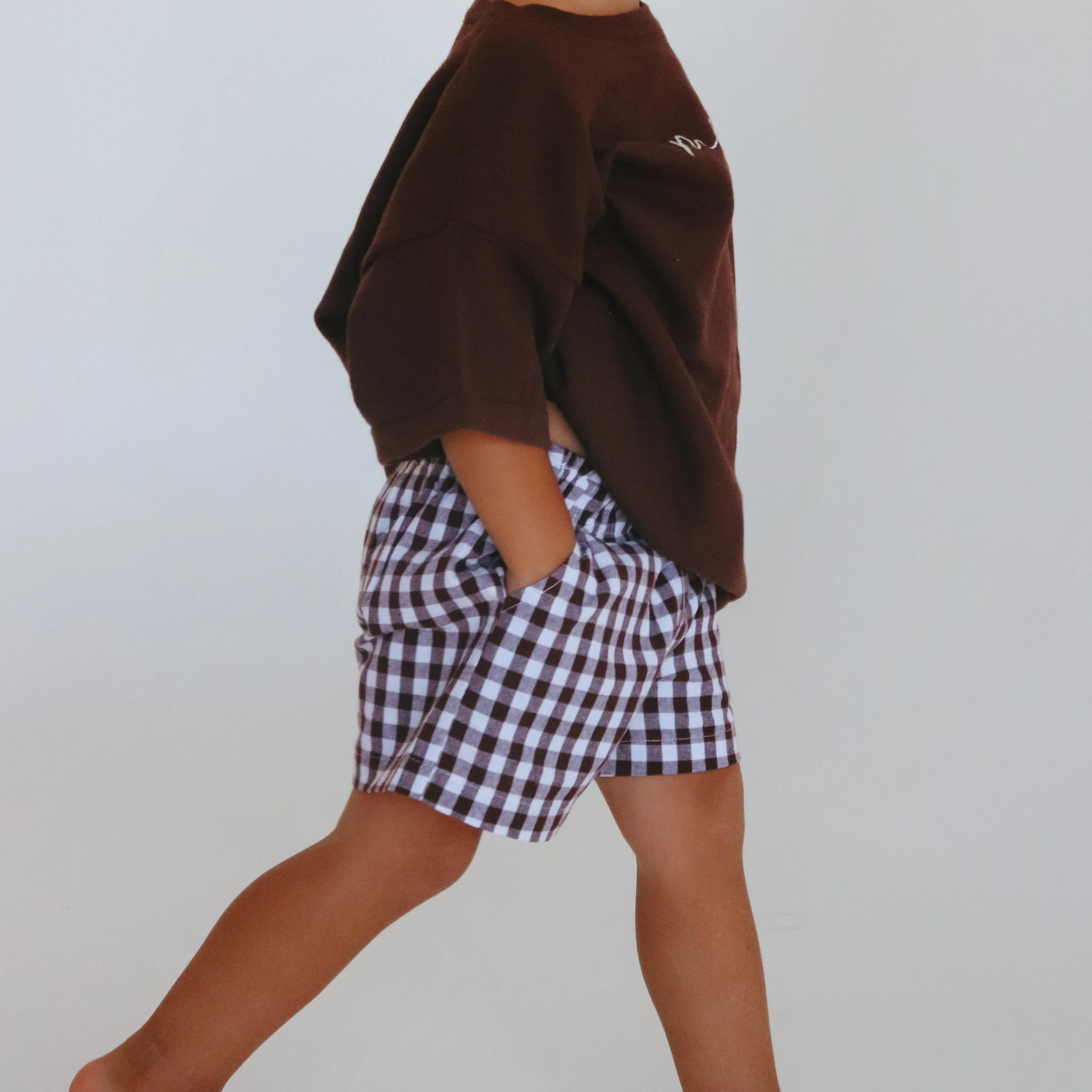Kids Cocoa Gingham Shorts - Image 24