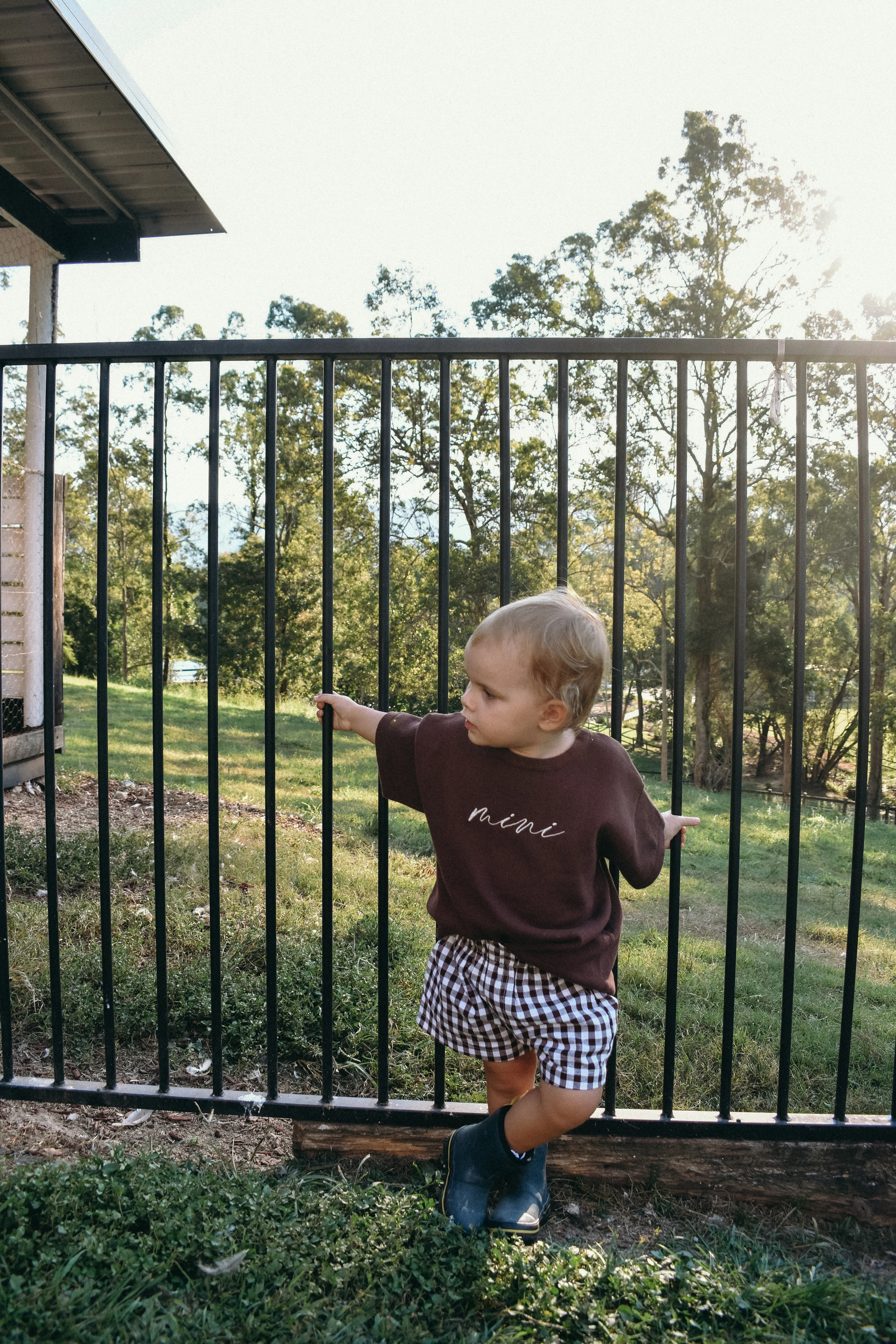 Kids Cocoa Gingham Shorts - Image 9