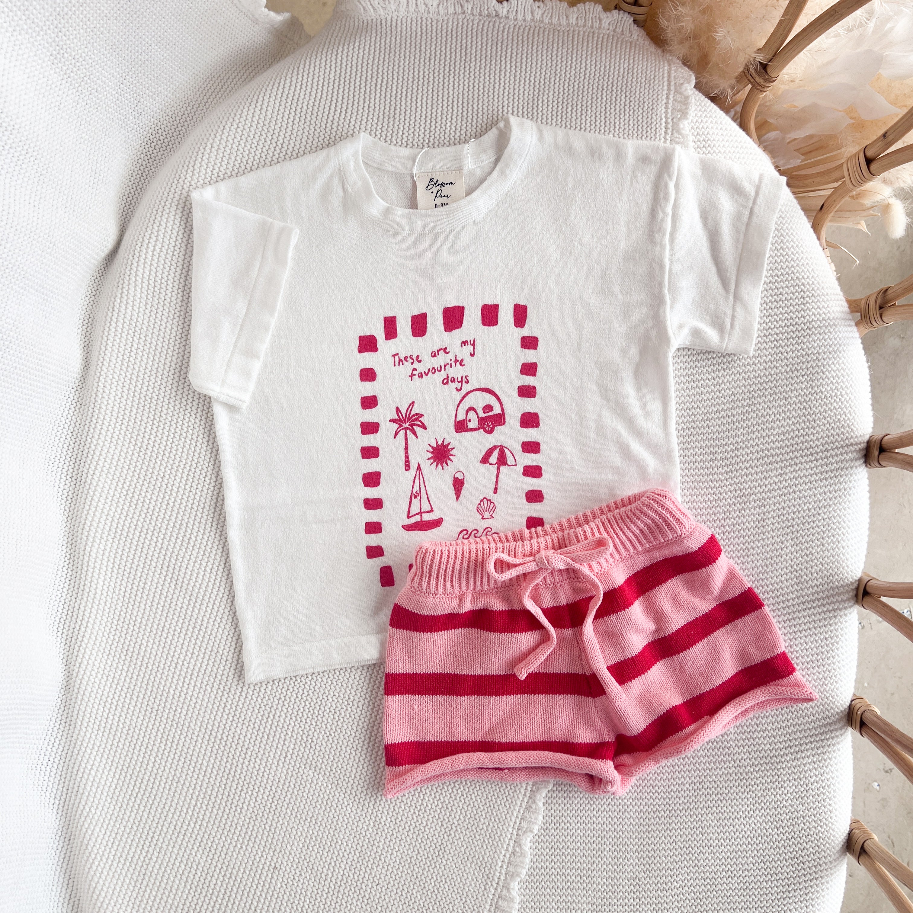 Kids 'Favourite Days' Tee - White & Red - Image 5