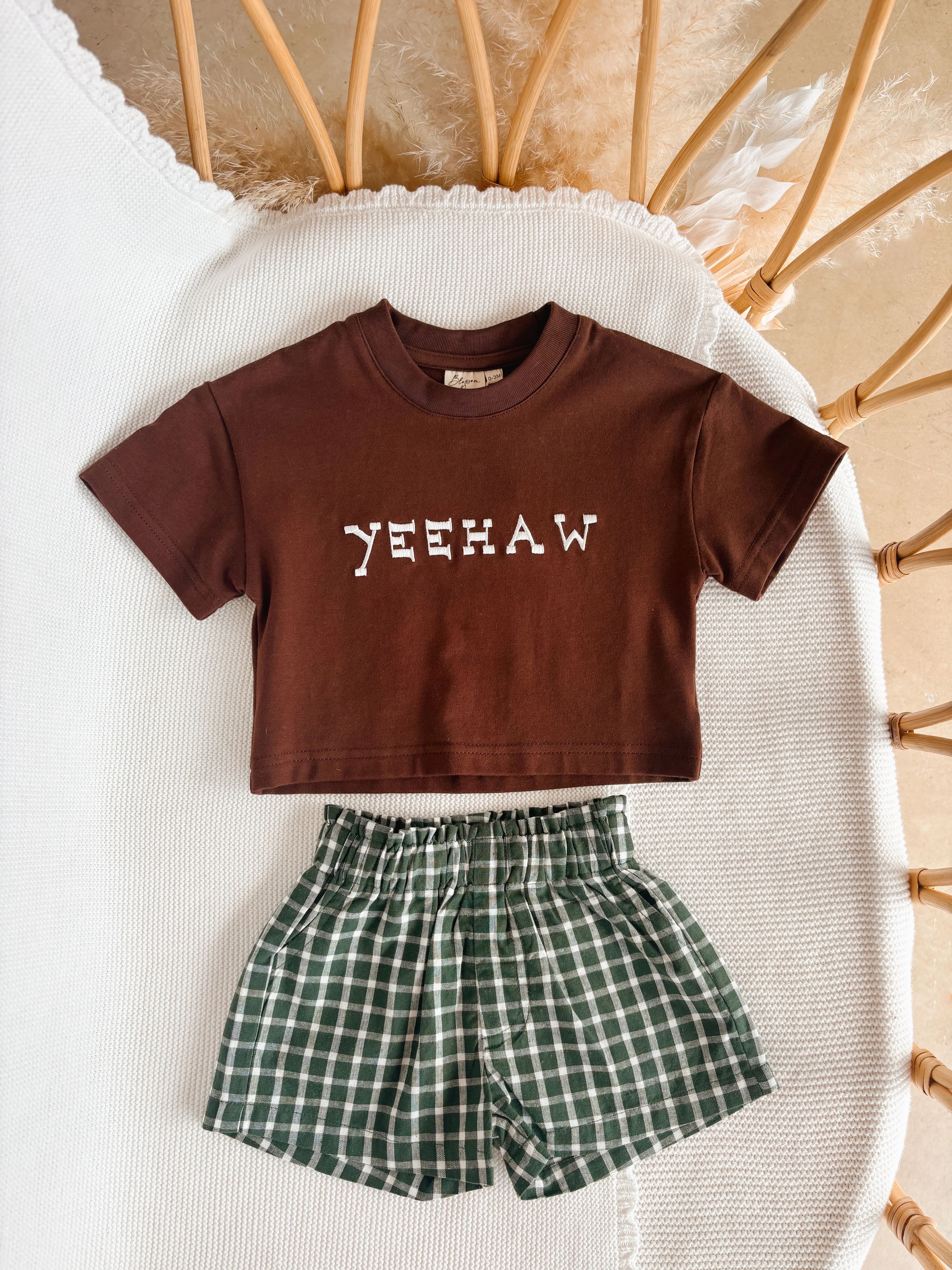 Kids Forest Checker Shorts - Image 2