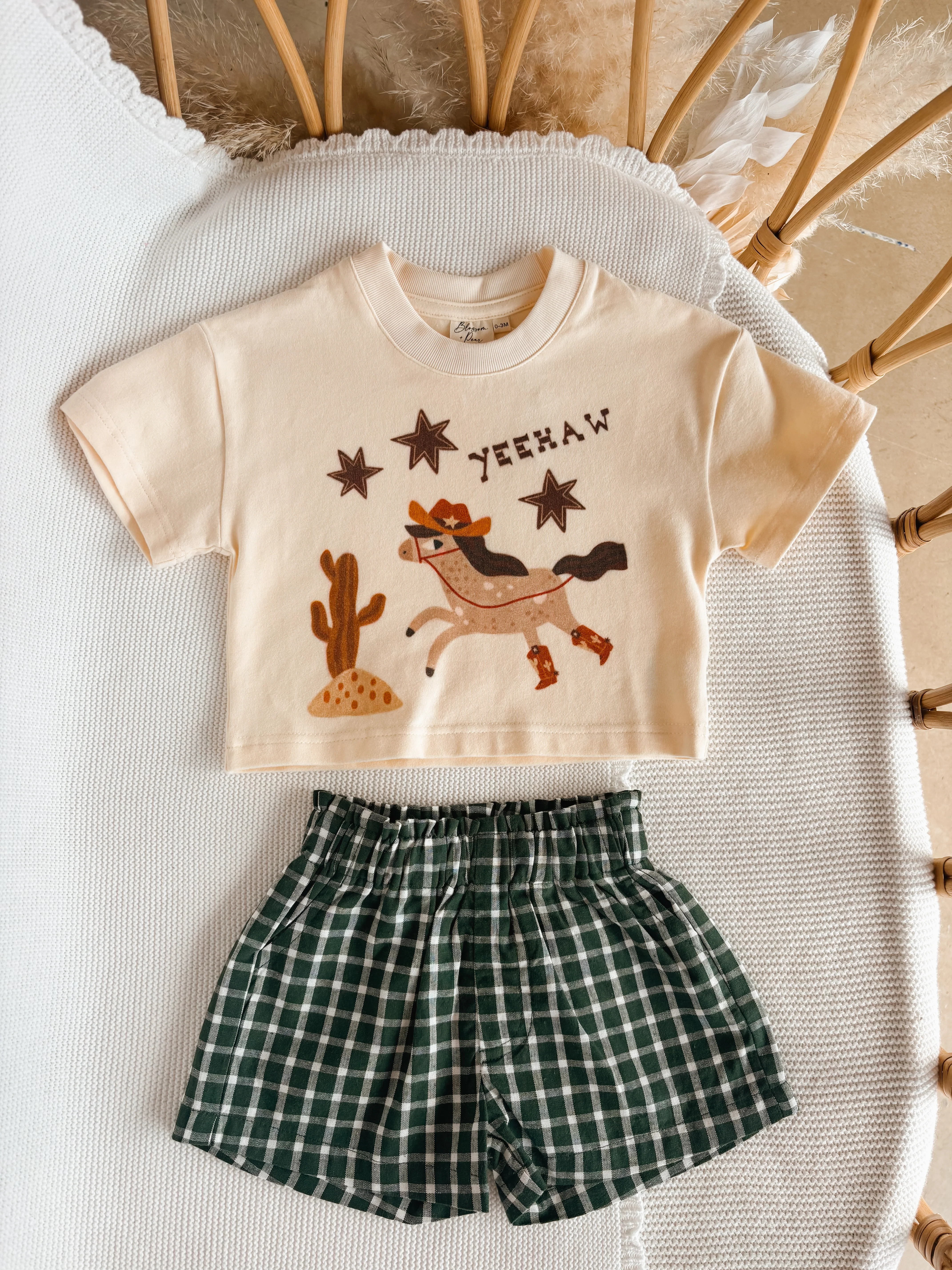 Kids Forest Checker Shorts - Image 4