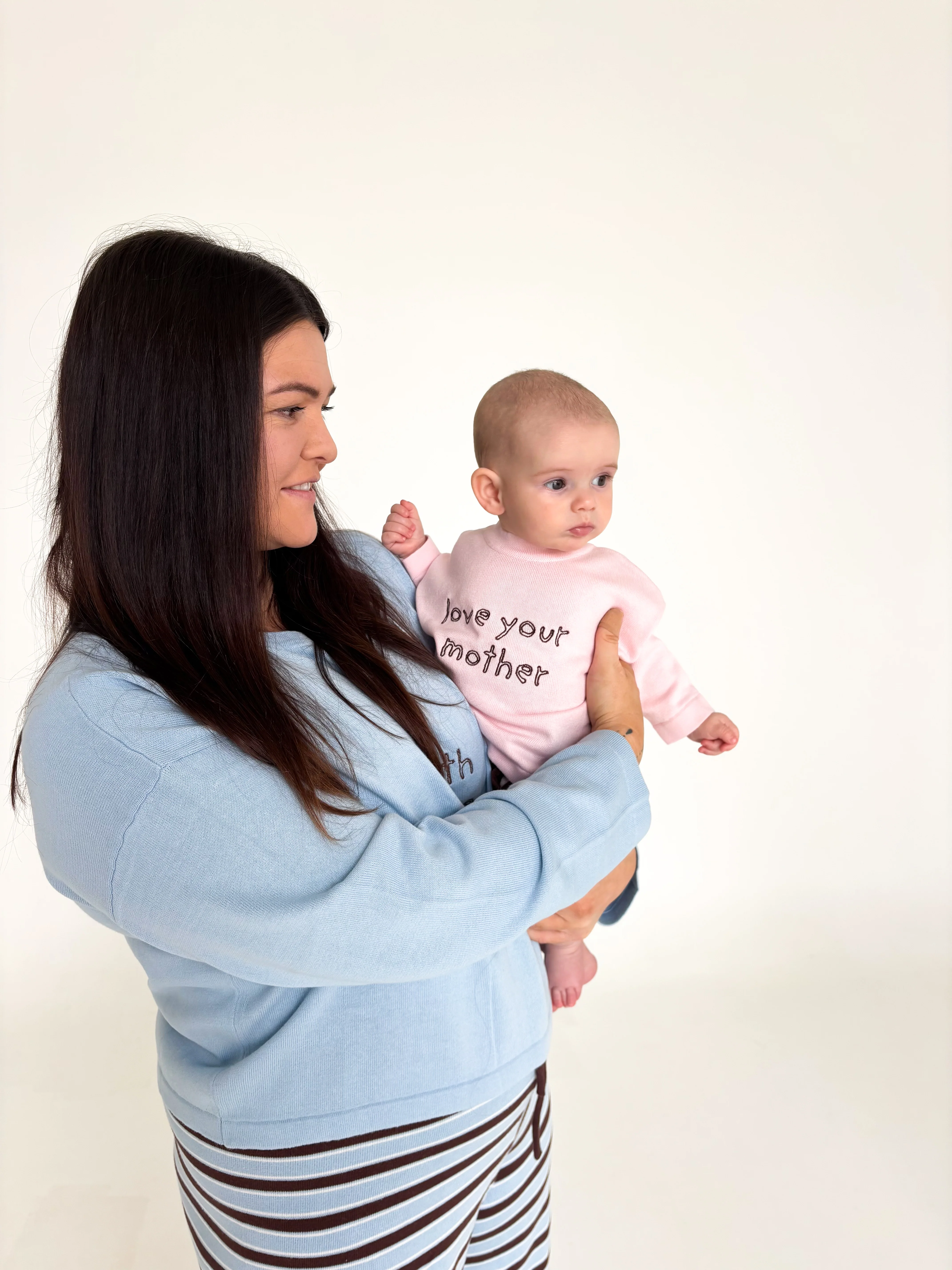 Kids 'Love your mother' Lounge Sweater - Mocha Blush - Image 3