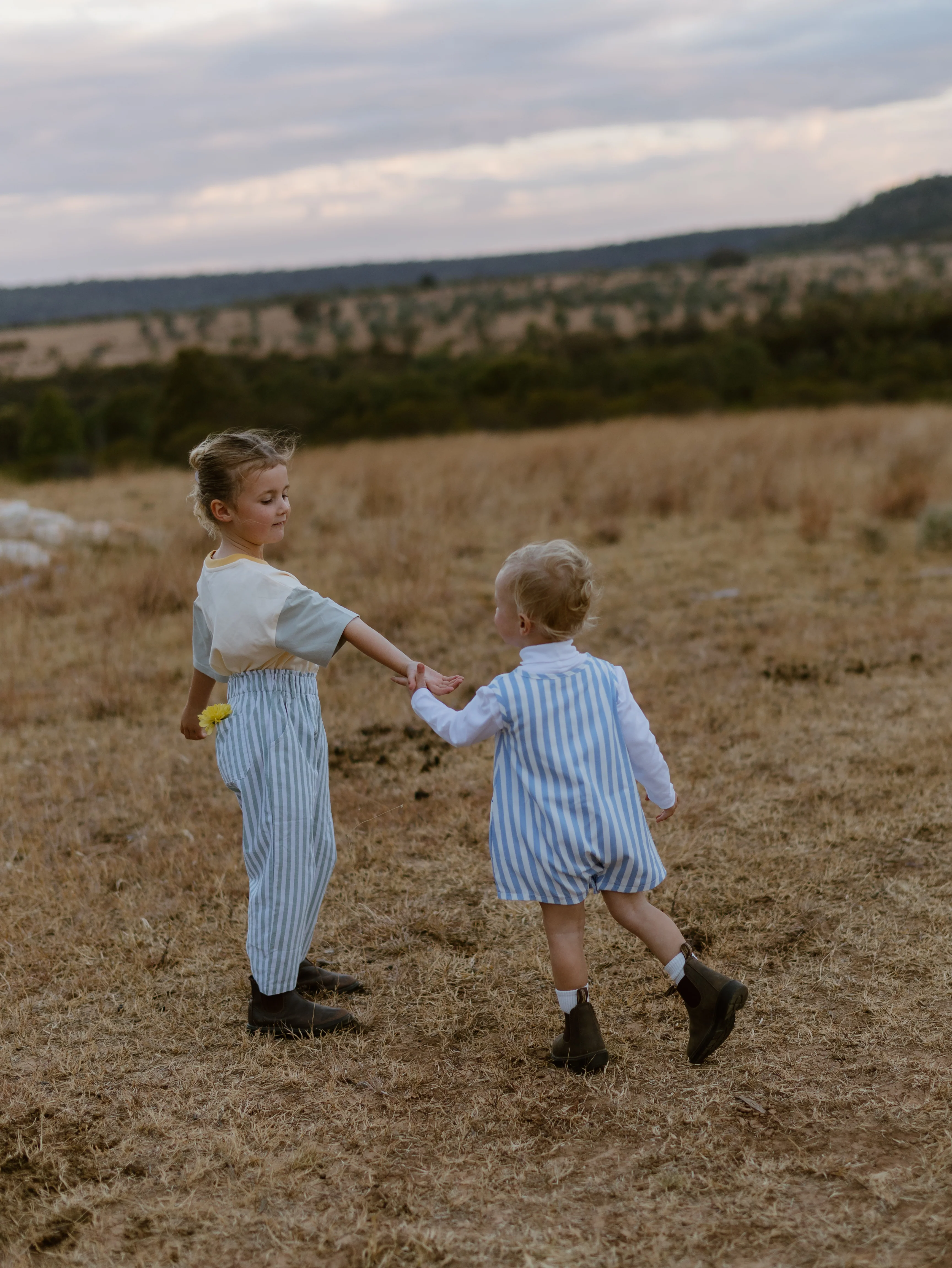 Kids Sage Stripe Pants - Image 5