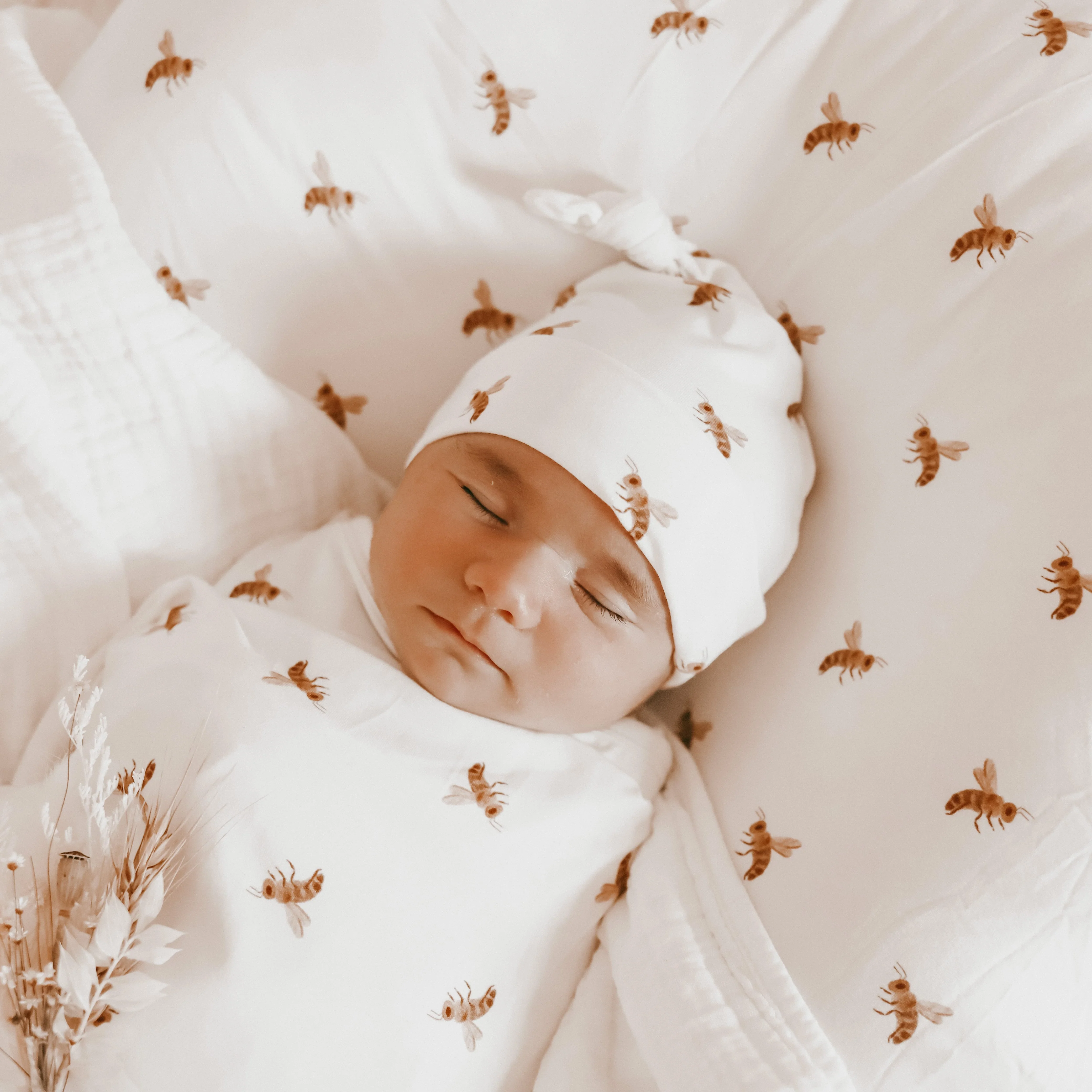 Knotted Cotton Beanie - Honey Bee - Image 4