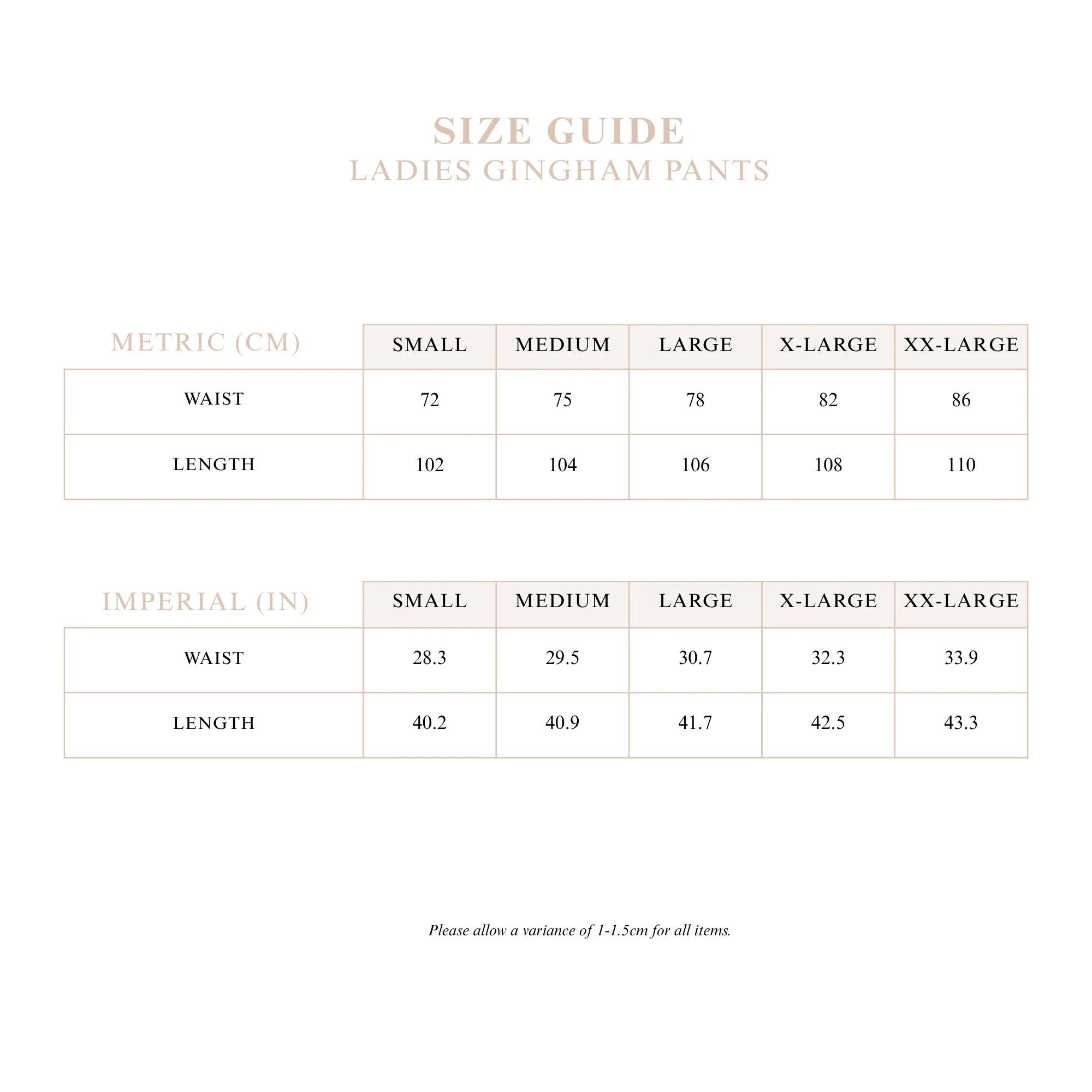 Ladies Cocoa Gingham Pants - Image 12