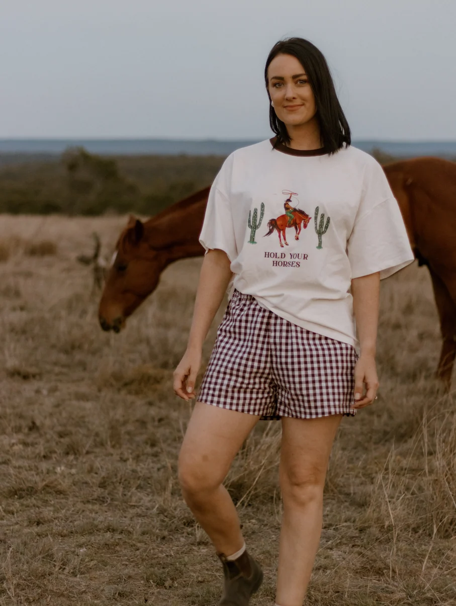 Ladies 'Hold Your Horses' Tee - Image 4