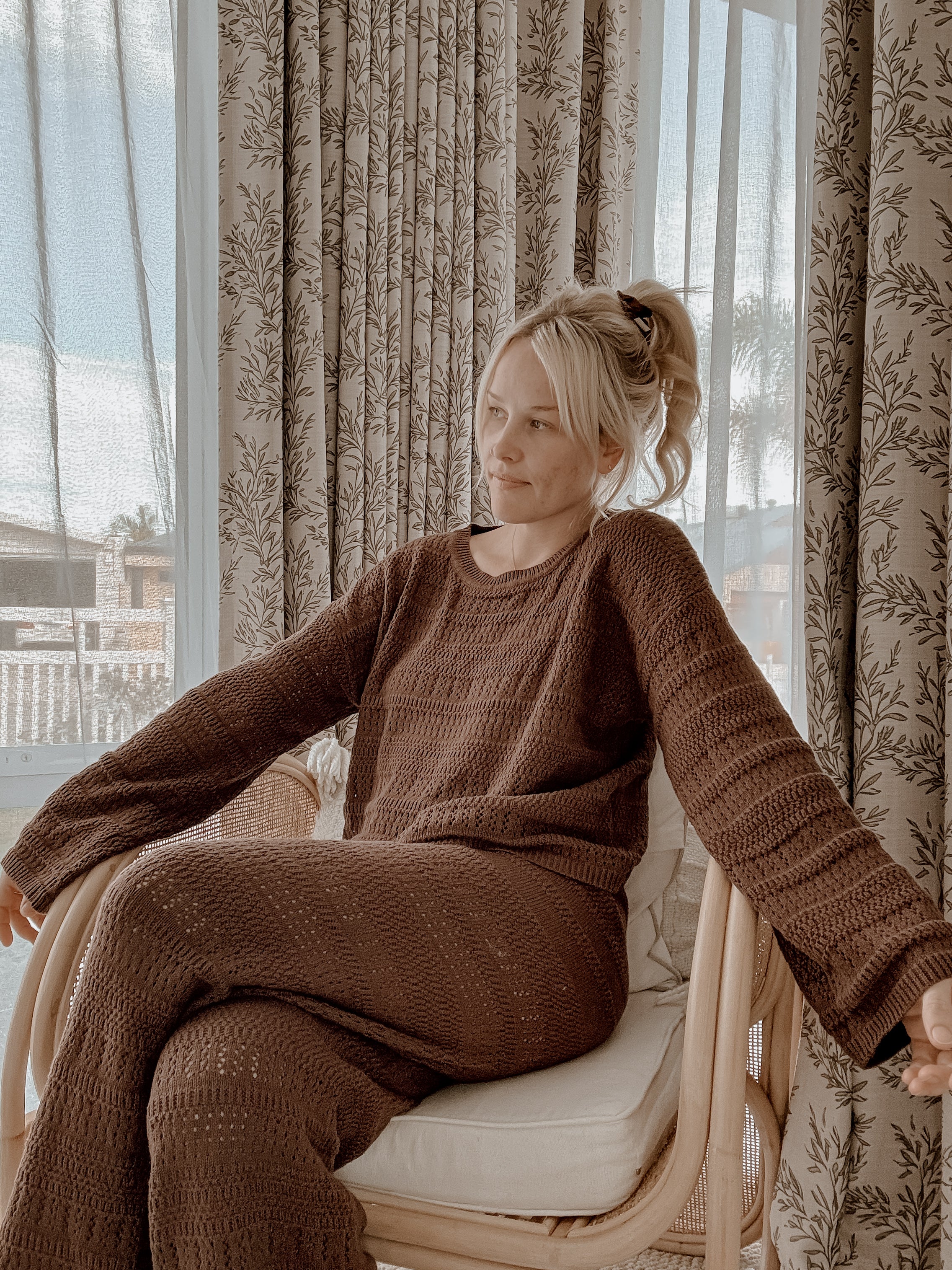 Ladies Knit Pants - Espresso - Image 10