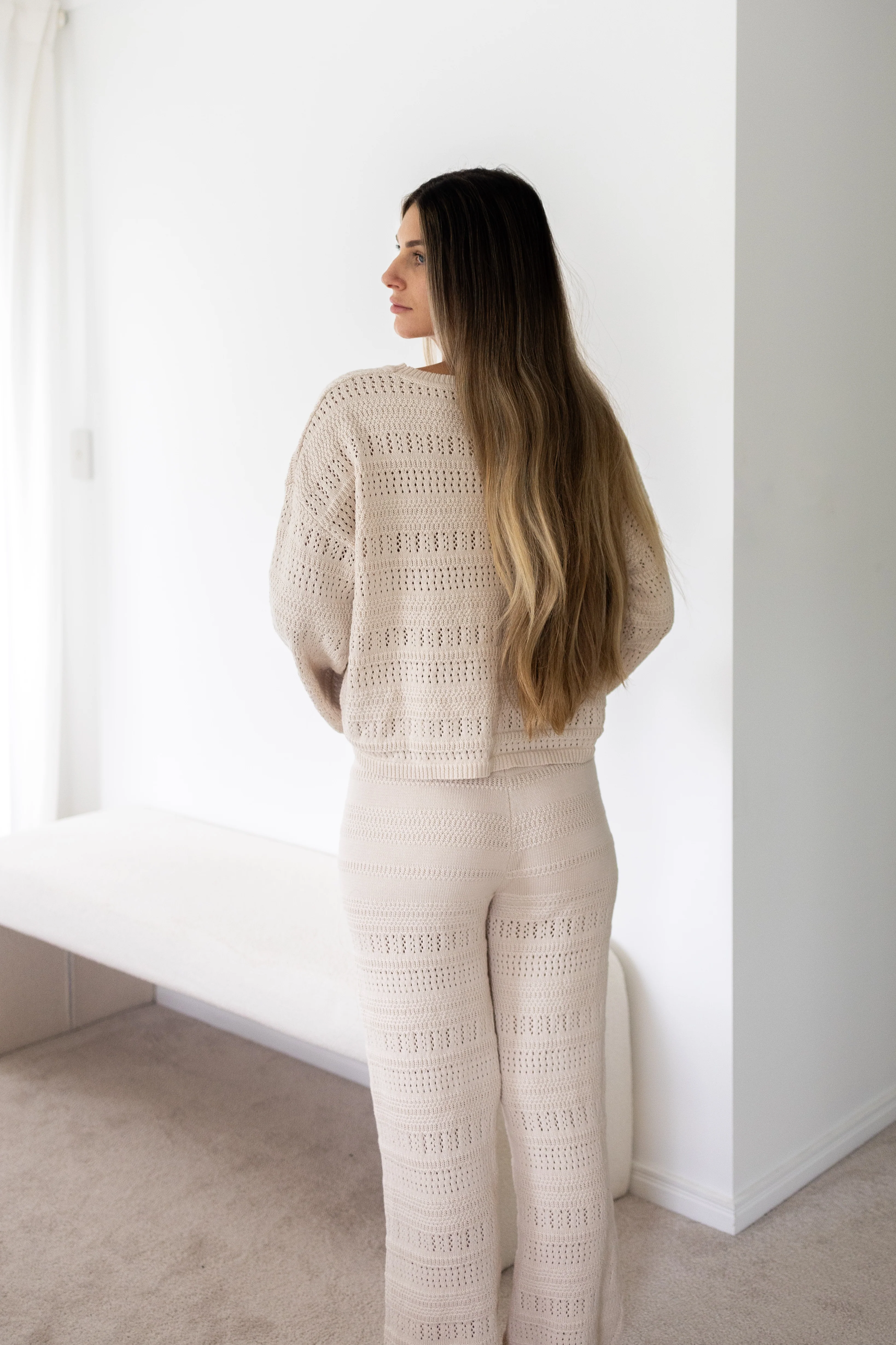 Ladies Knit Pants - Vanilla Latte - Image 20