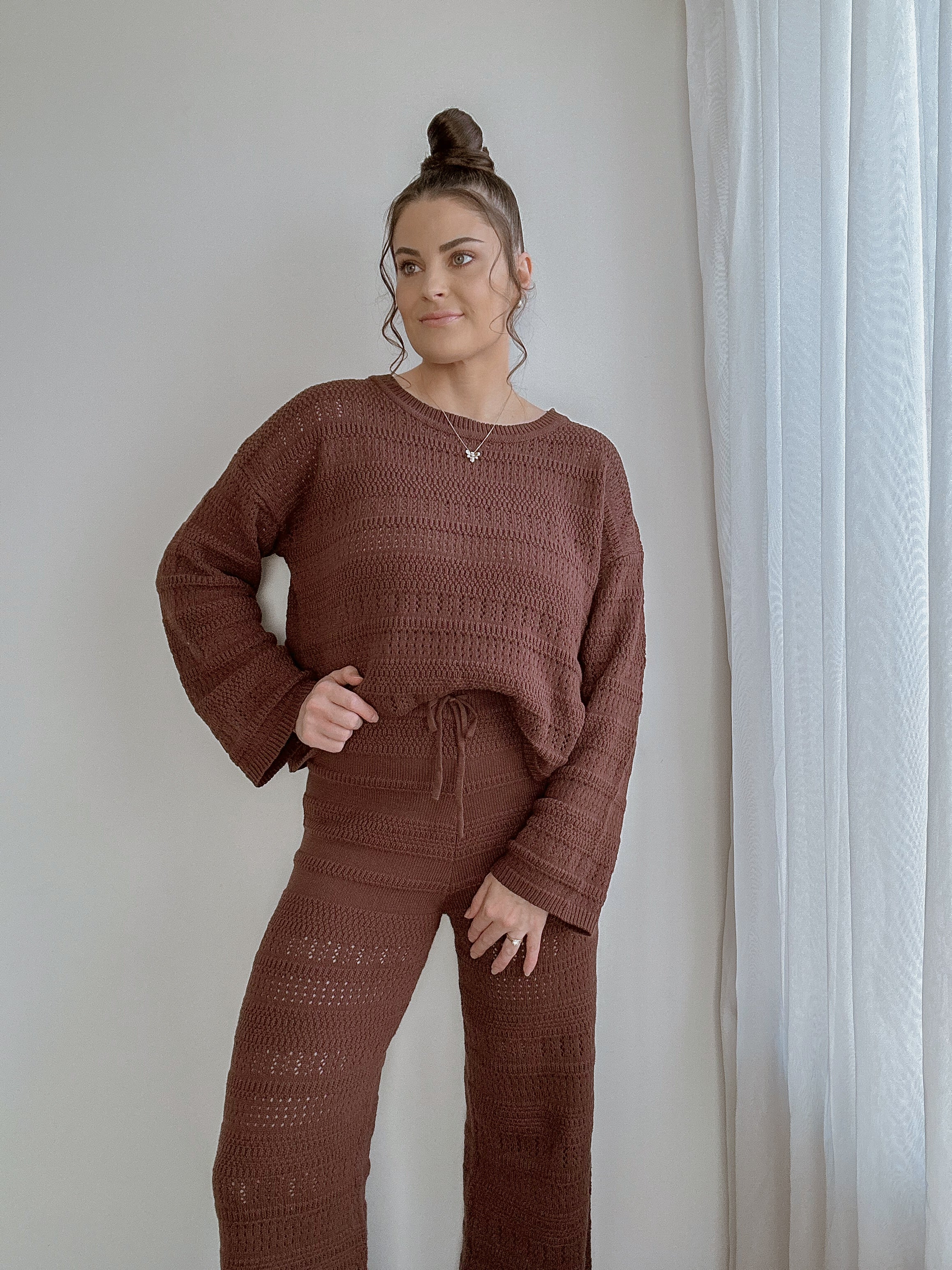 Ladies Knit Top - Espresso - Image 6