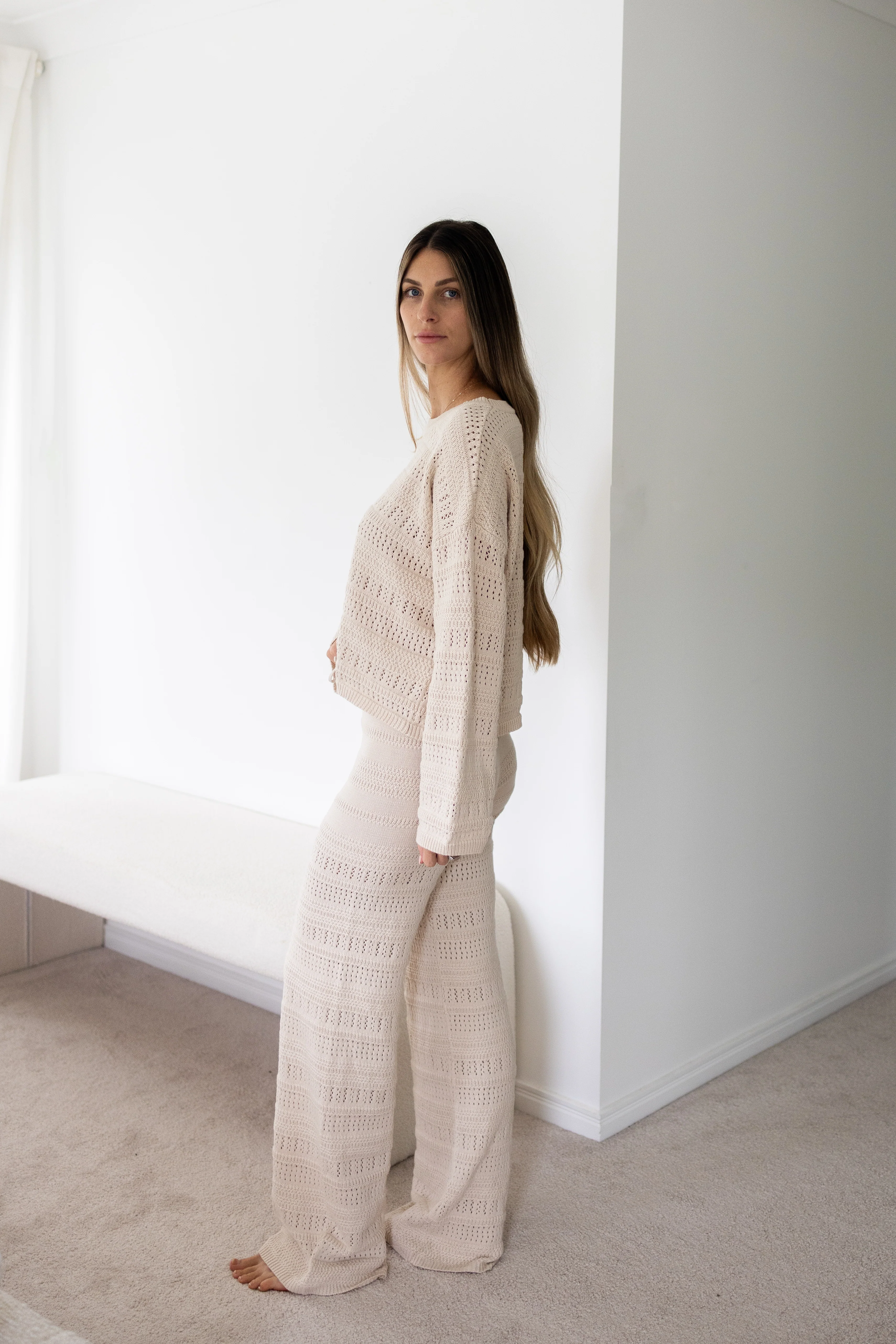 Ladies Knit Top - Vanilla Latte - Image 6