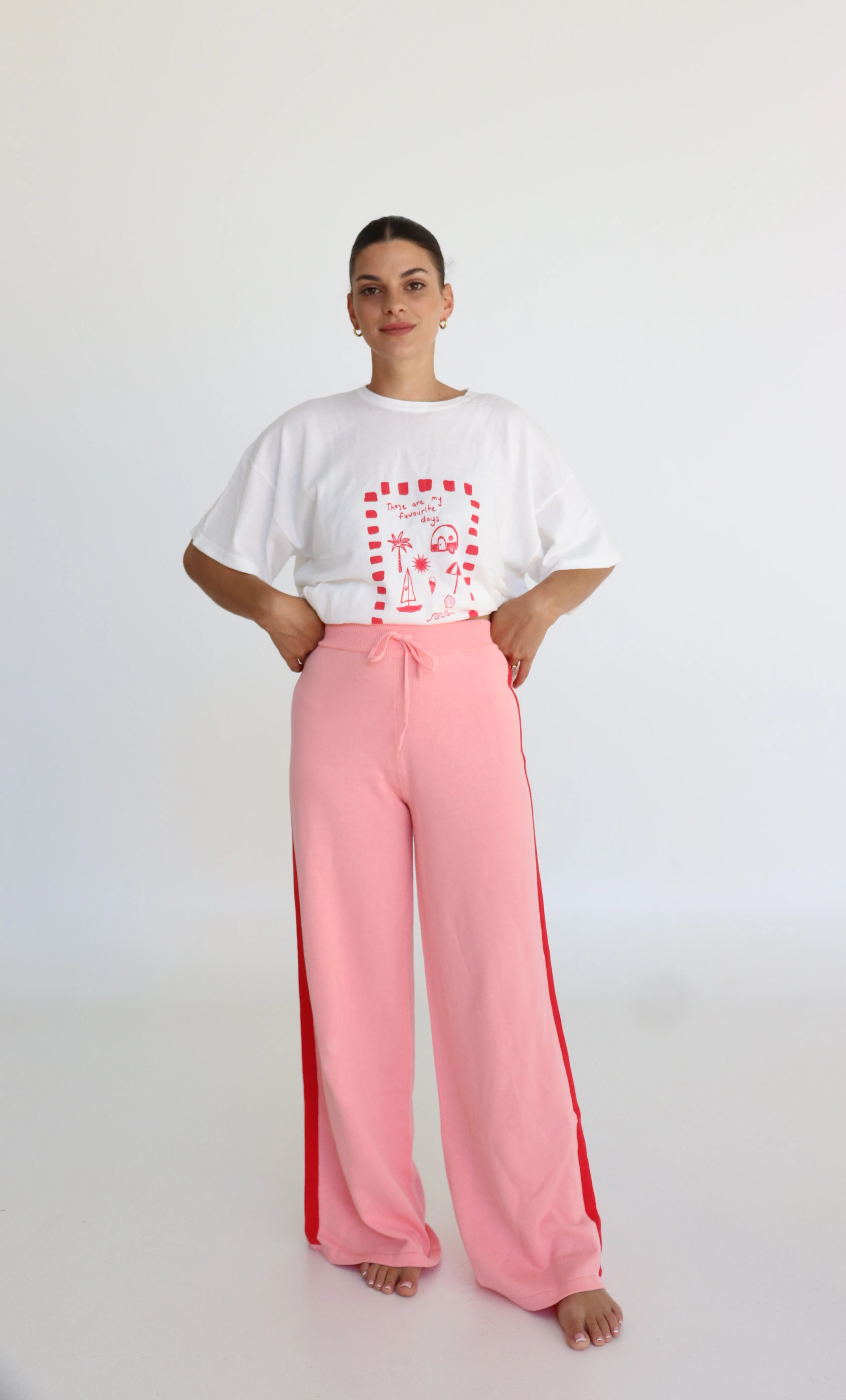 Quinn Pant - Ladies - Pink with Red Stripes - Image 5