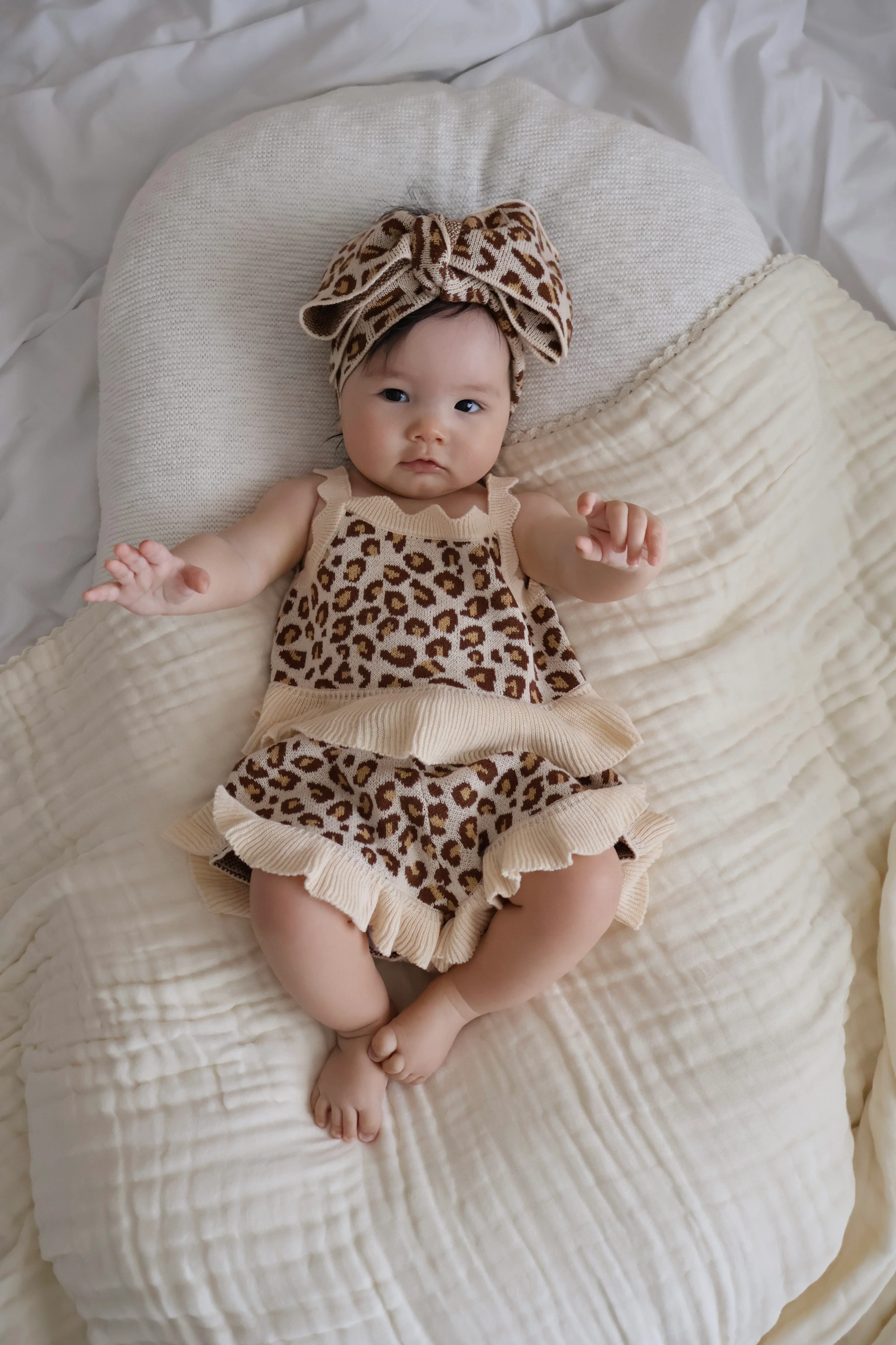 Knit Tie Set - Leopard - Image 2