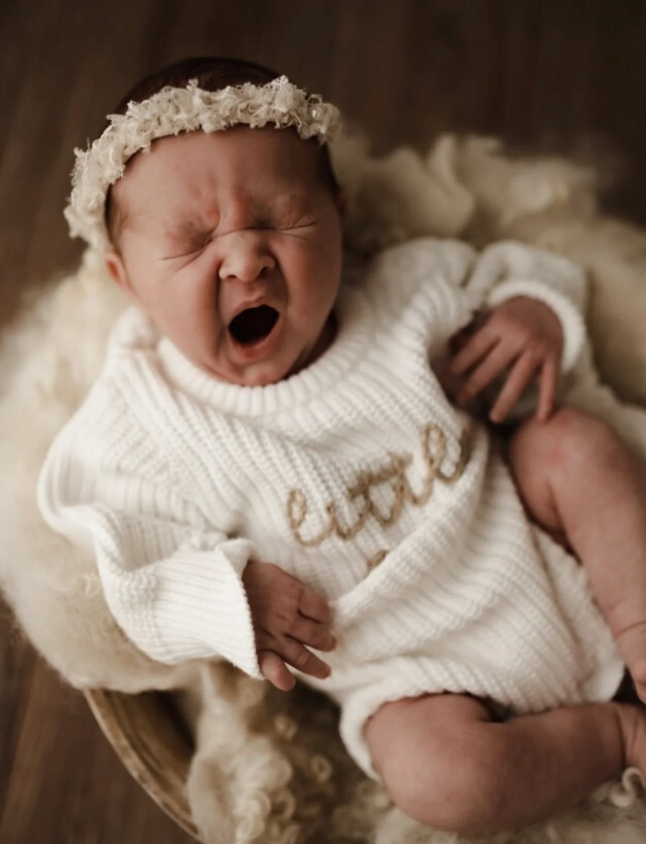 'Little Love' Long Sleeve Knit Romper - Milk - Image 7
