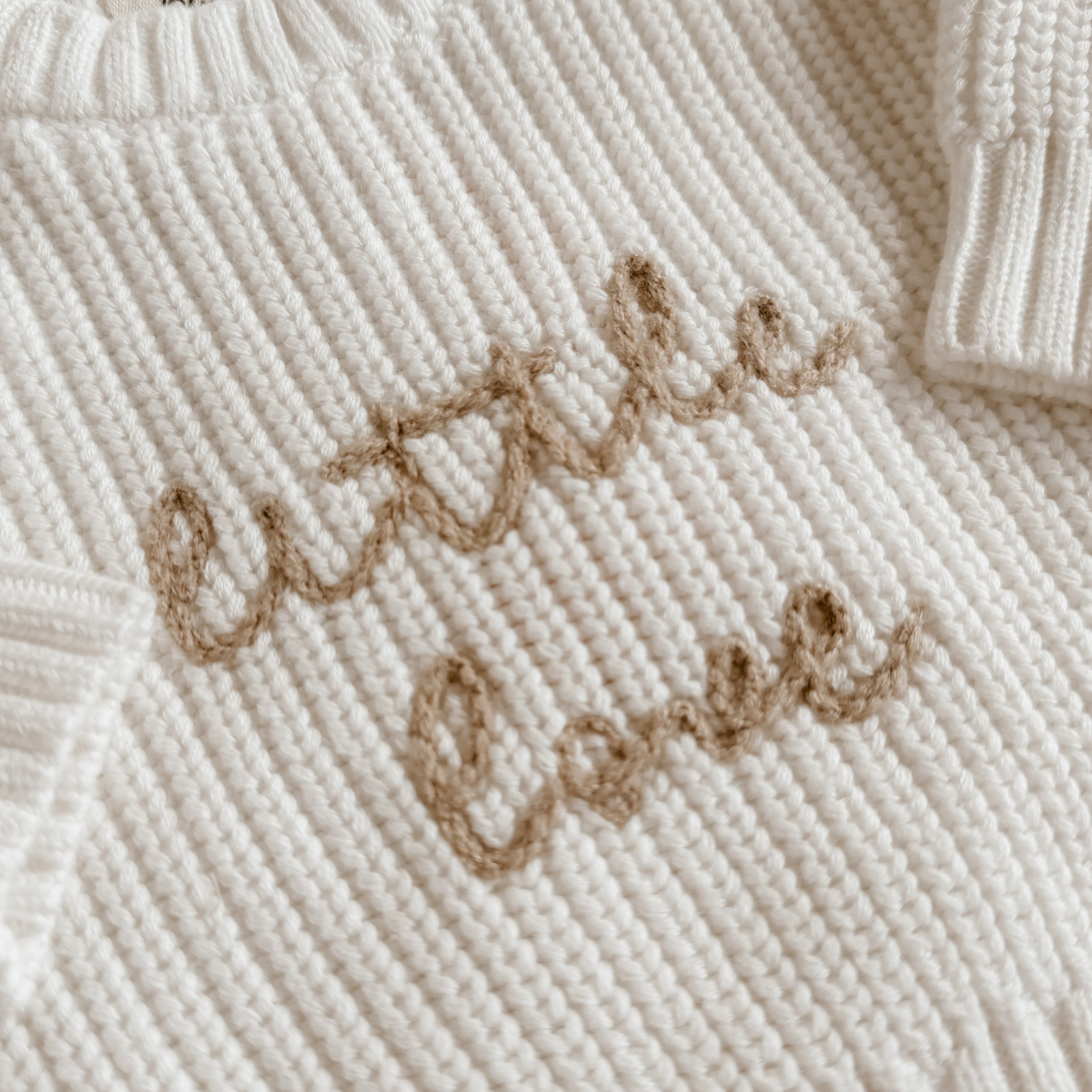 'Little Love' Mini Knit Sweater - Milk - Image 3