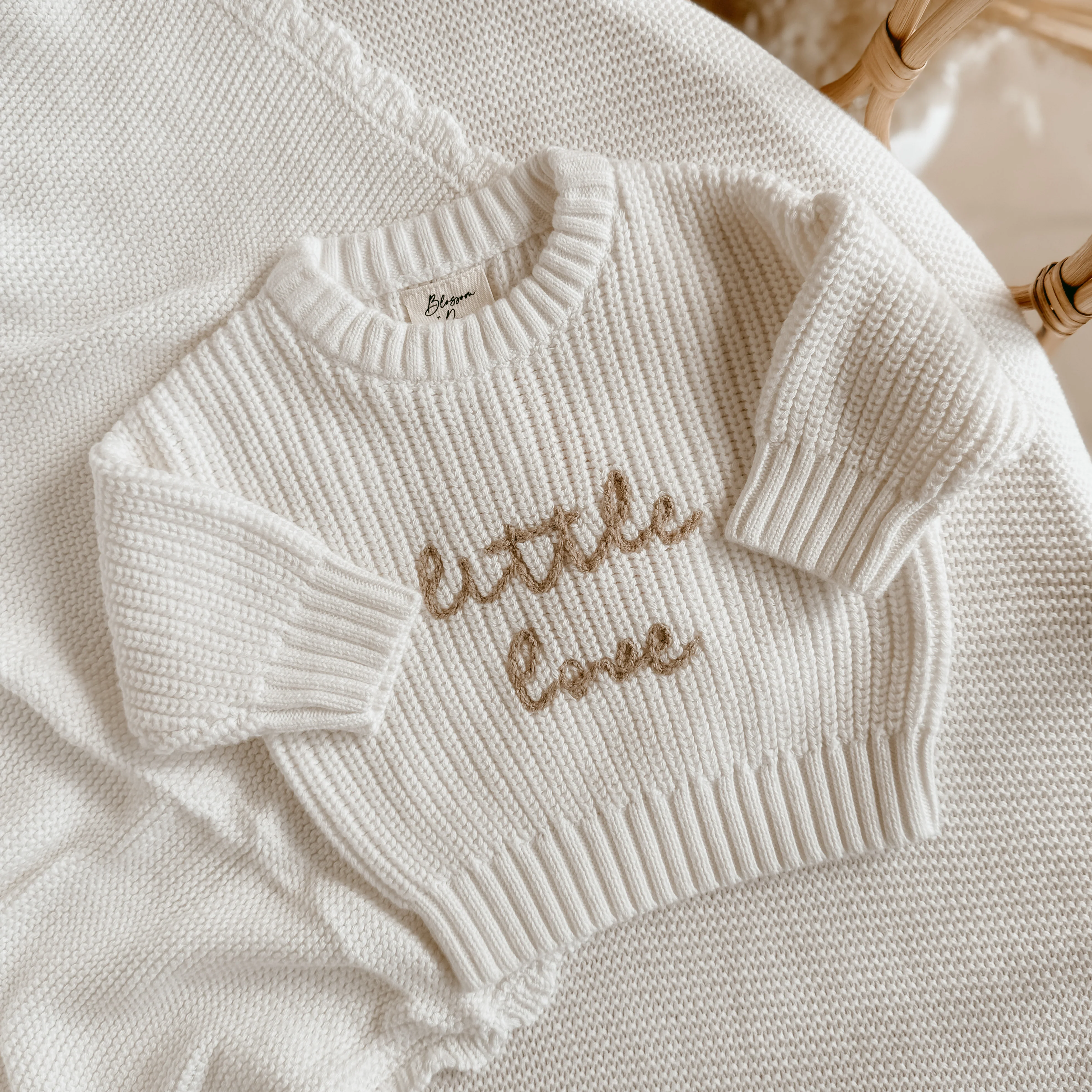 'Little Love' Mini Knit Sweater - Milk - Image 4