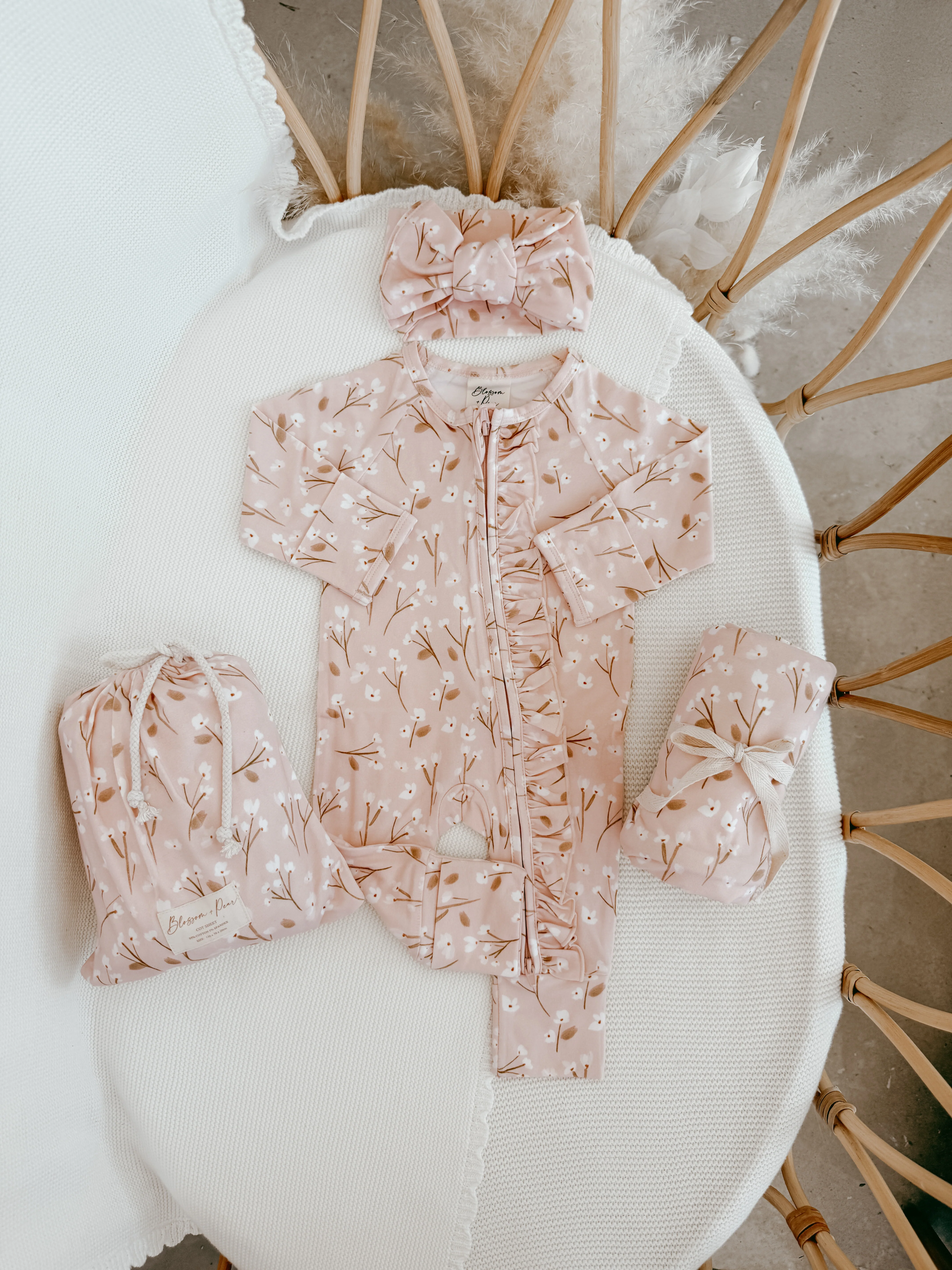 Cotton Growsuit - Blushing Blooms - Image 8