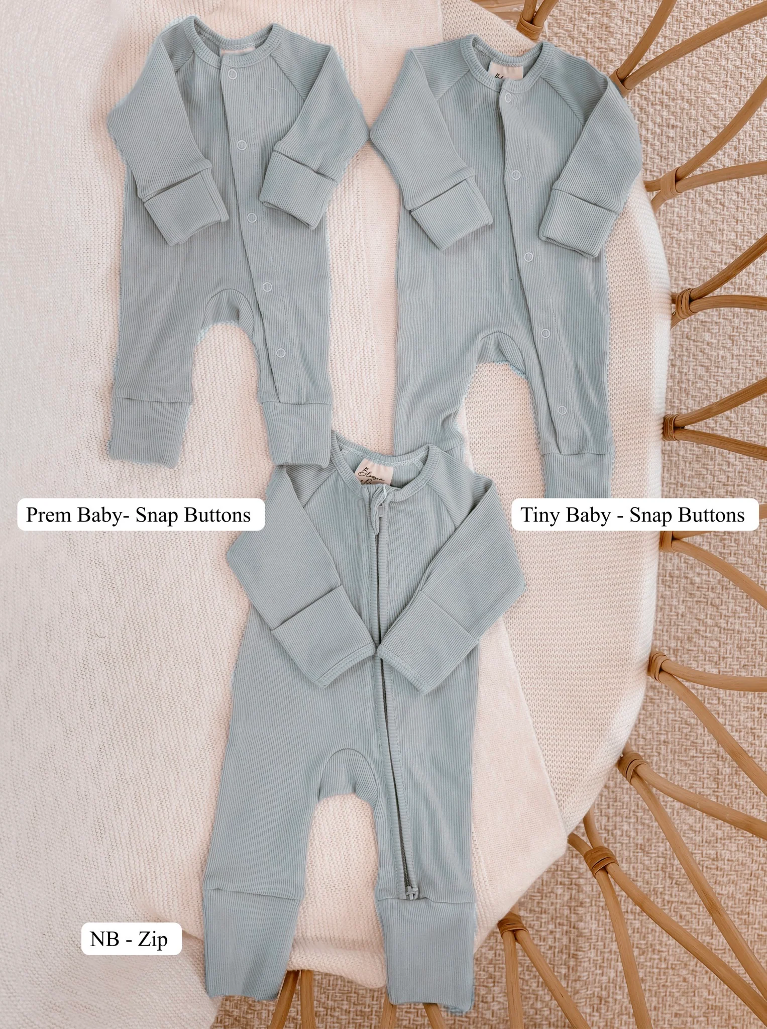 Cotton Growsuit - Baby Blue - Image 3