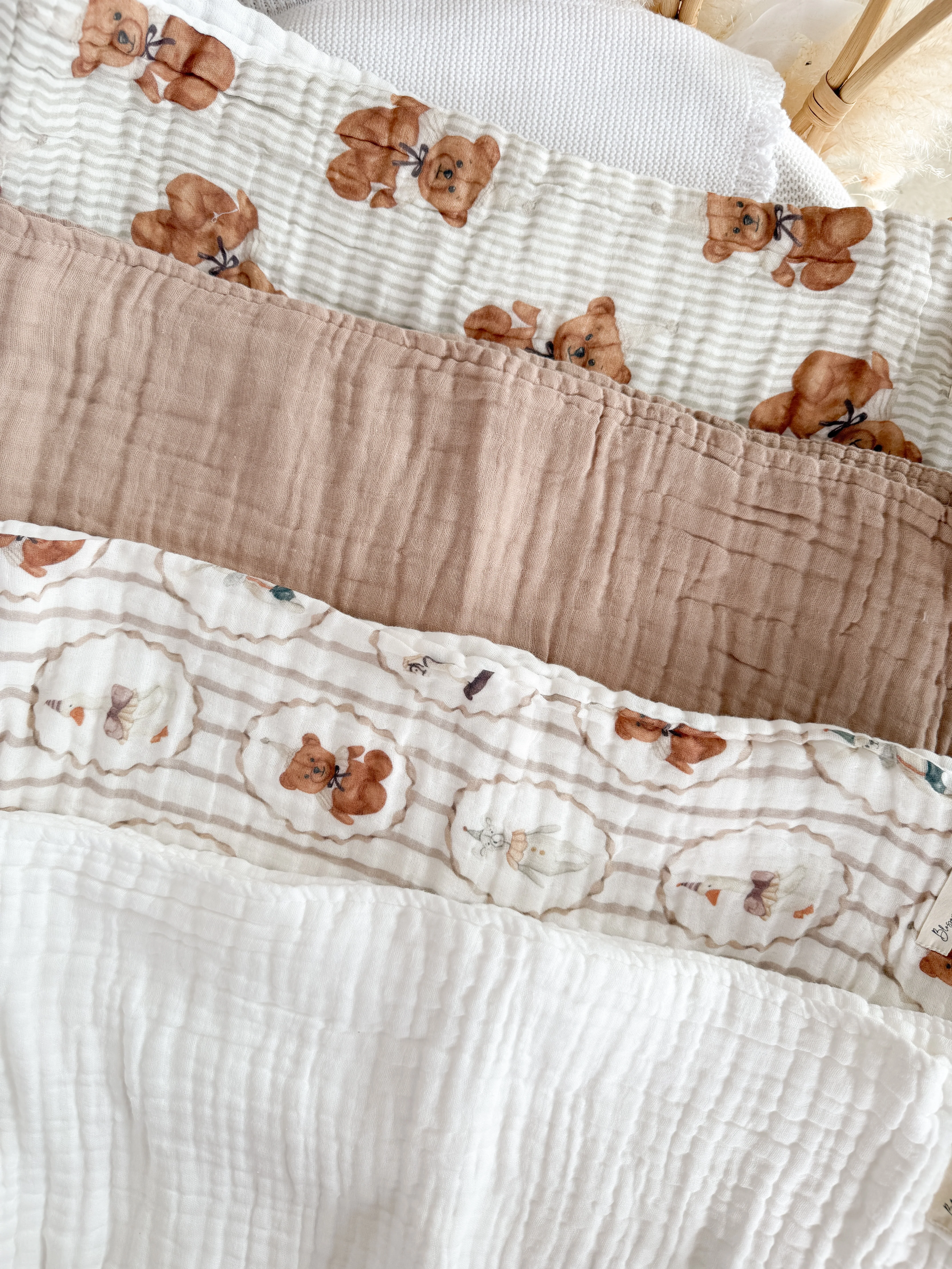 Heritage Muslin Blanket - Bébé Bear - Image 10
