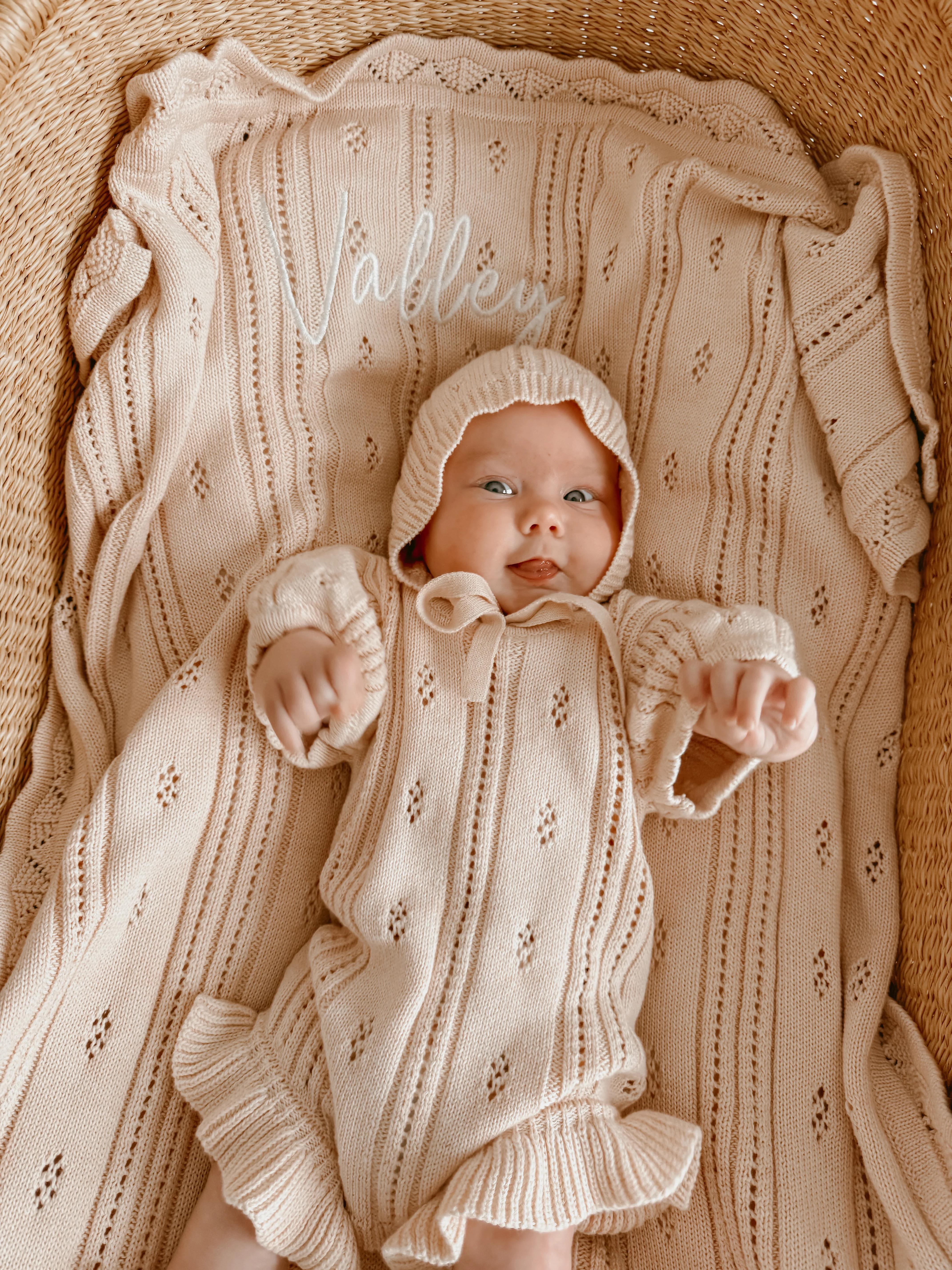 Margot Heirloom Knit Blanket - Pink Lemonade - Image 2