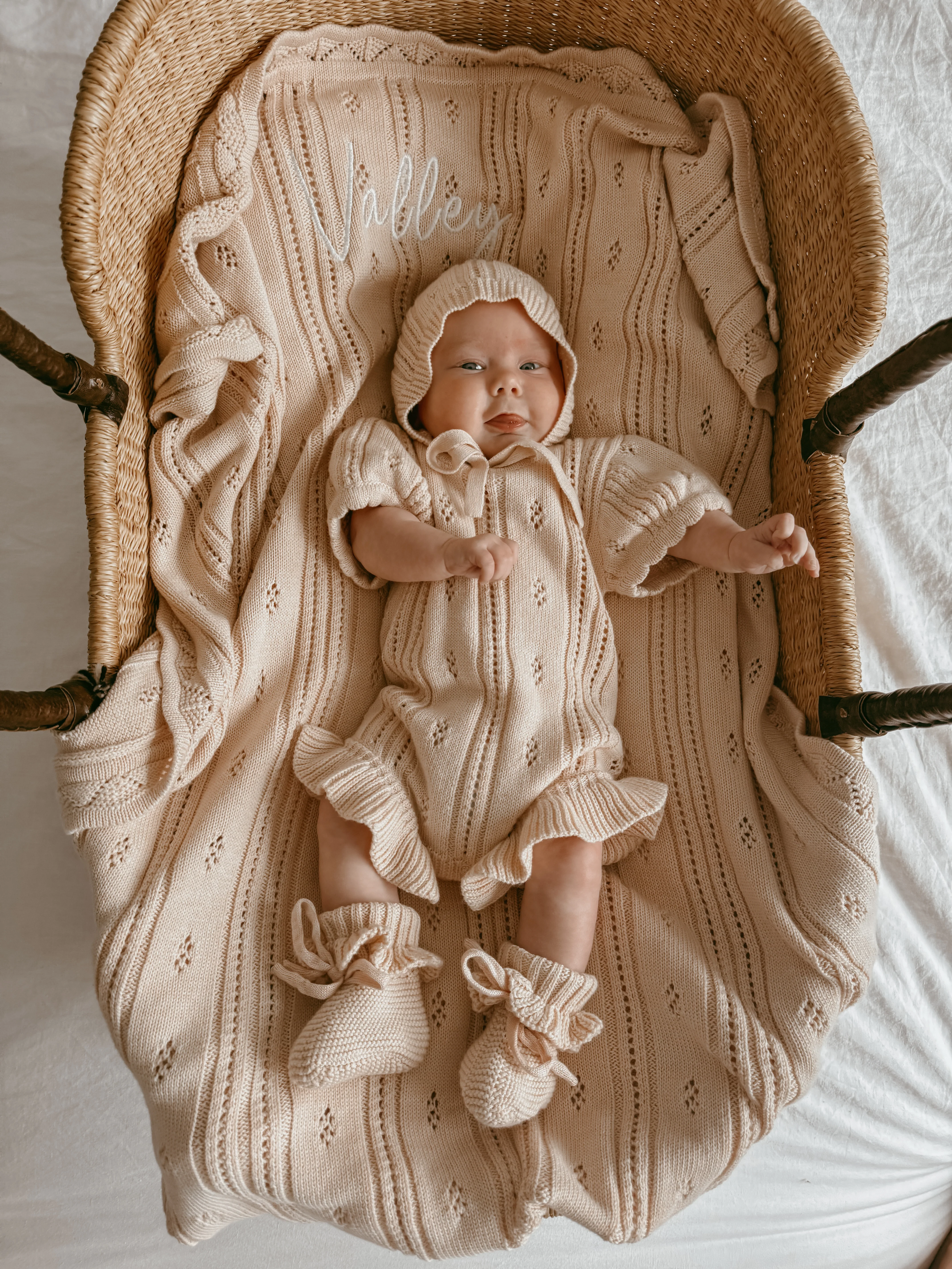 Margot Heirloom Knit Blanket - Pink Lemonade - Image 6