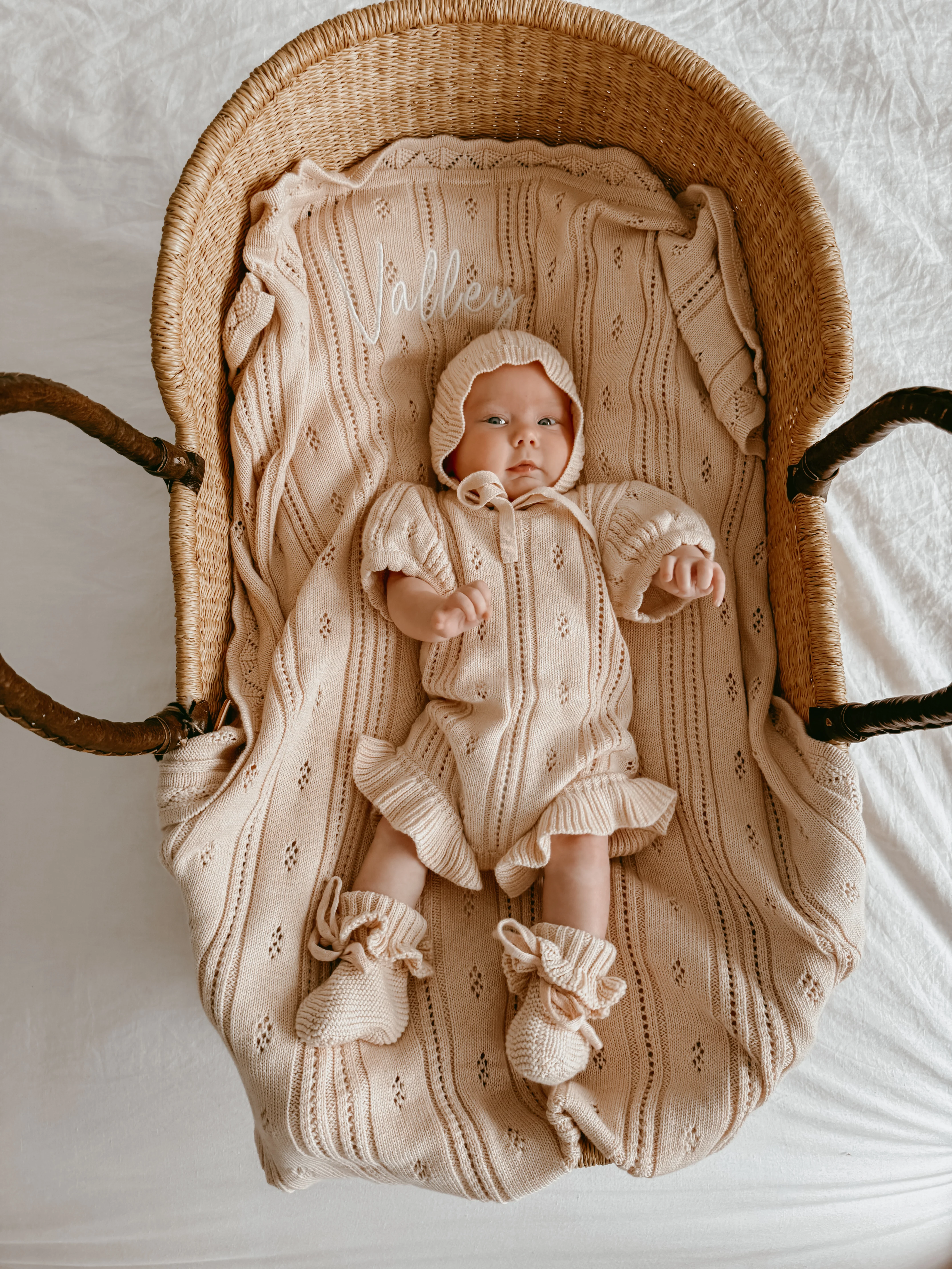 Margot Heirloom Knit Blanket - Pink Lemonade - Image 9