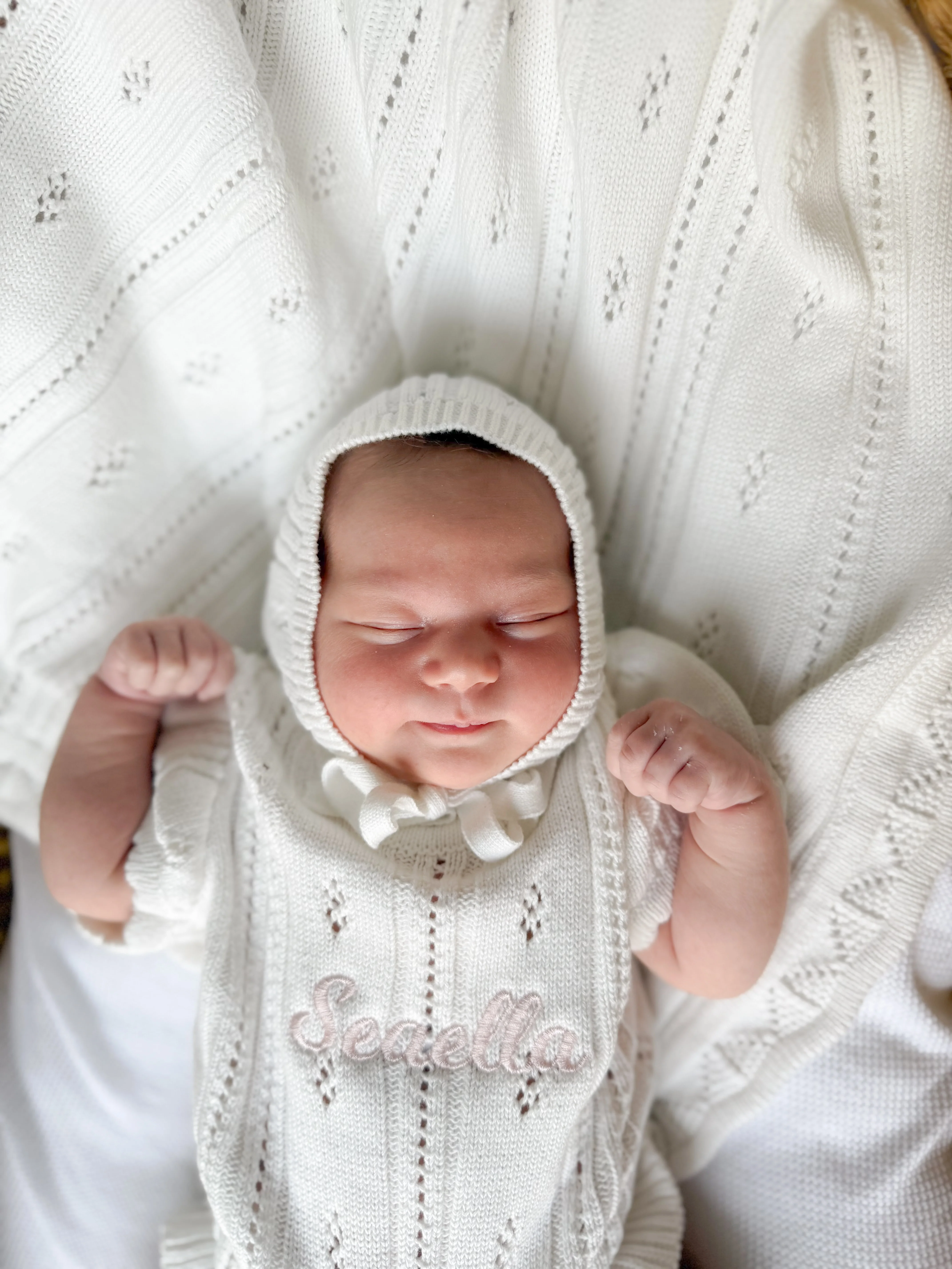 Margot Knit Bonnet - Milk - Image 8