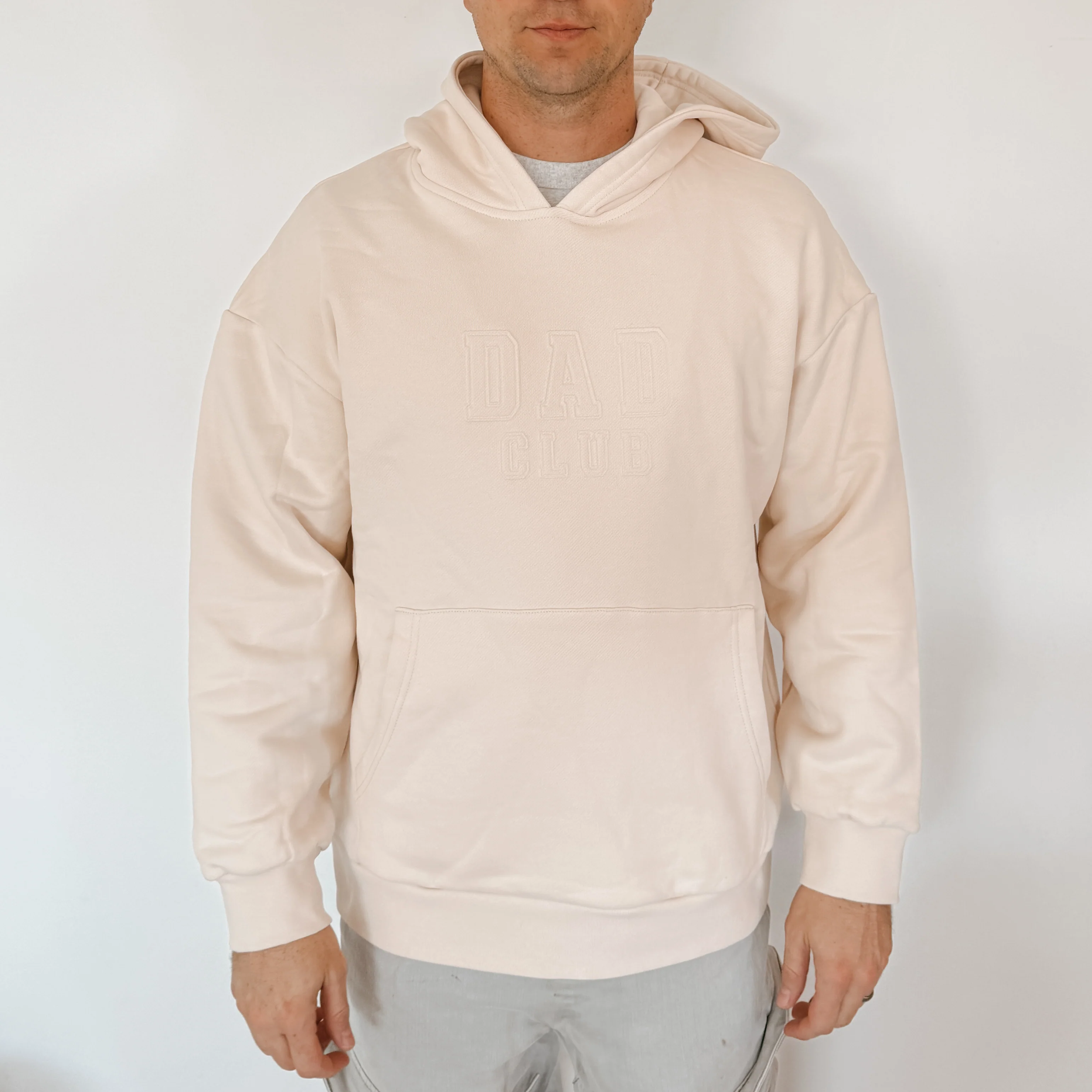 SALE Men's 'Dad Club' Hoodie - Cream - Image 8