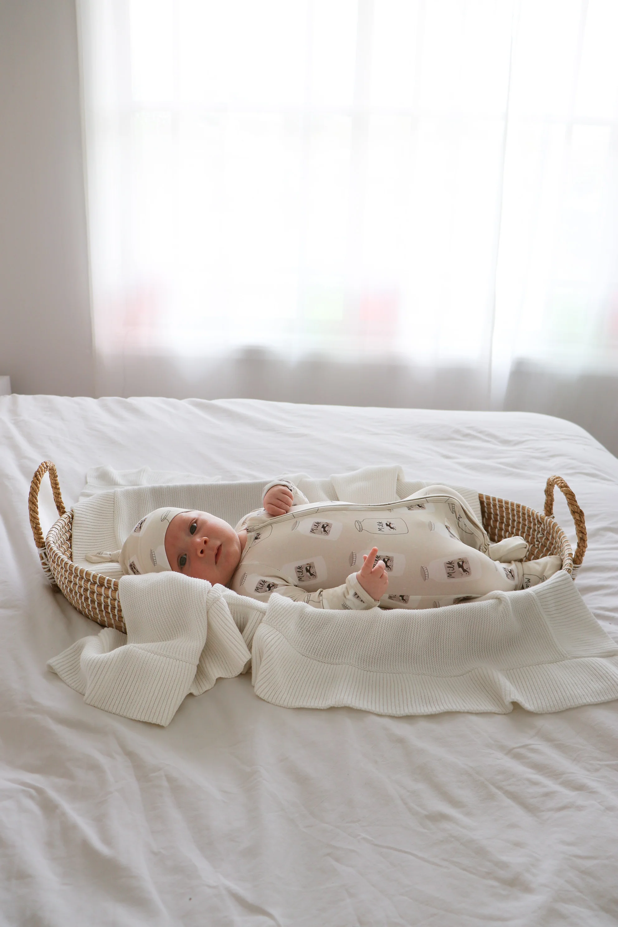 SALE Bamboo Knotted Beanie - Milk Bottle - Image 7