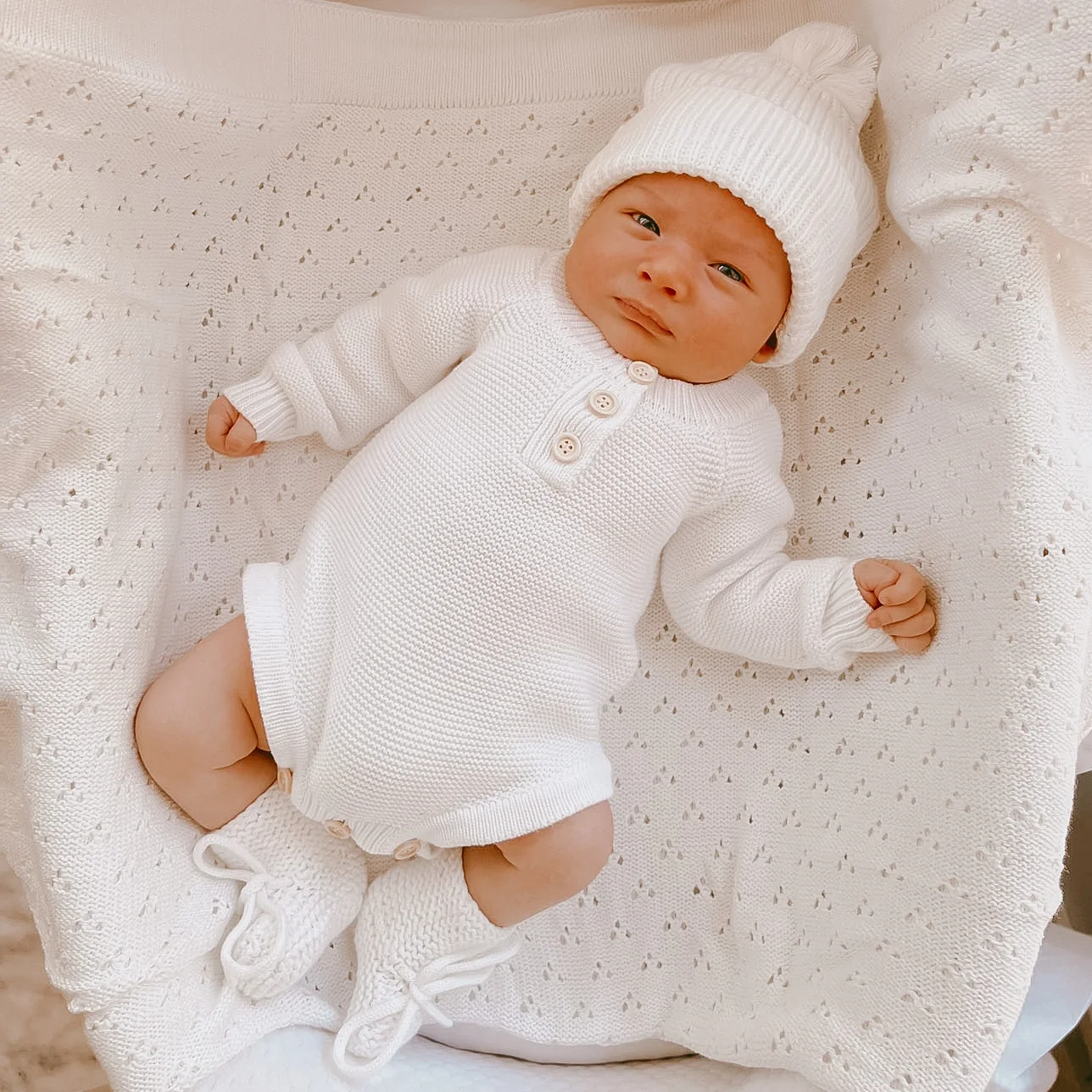 Mini Knit Beanie - Milk - Image 10