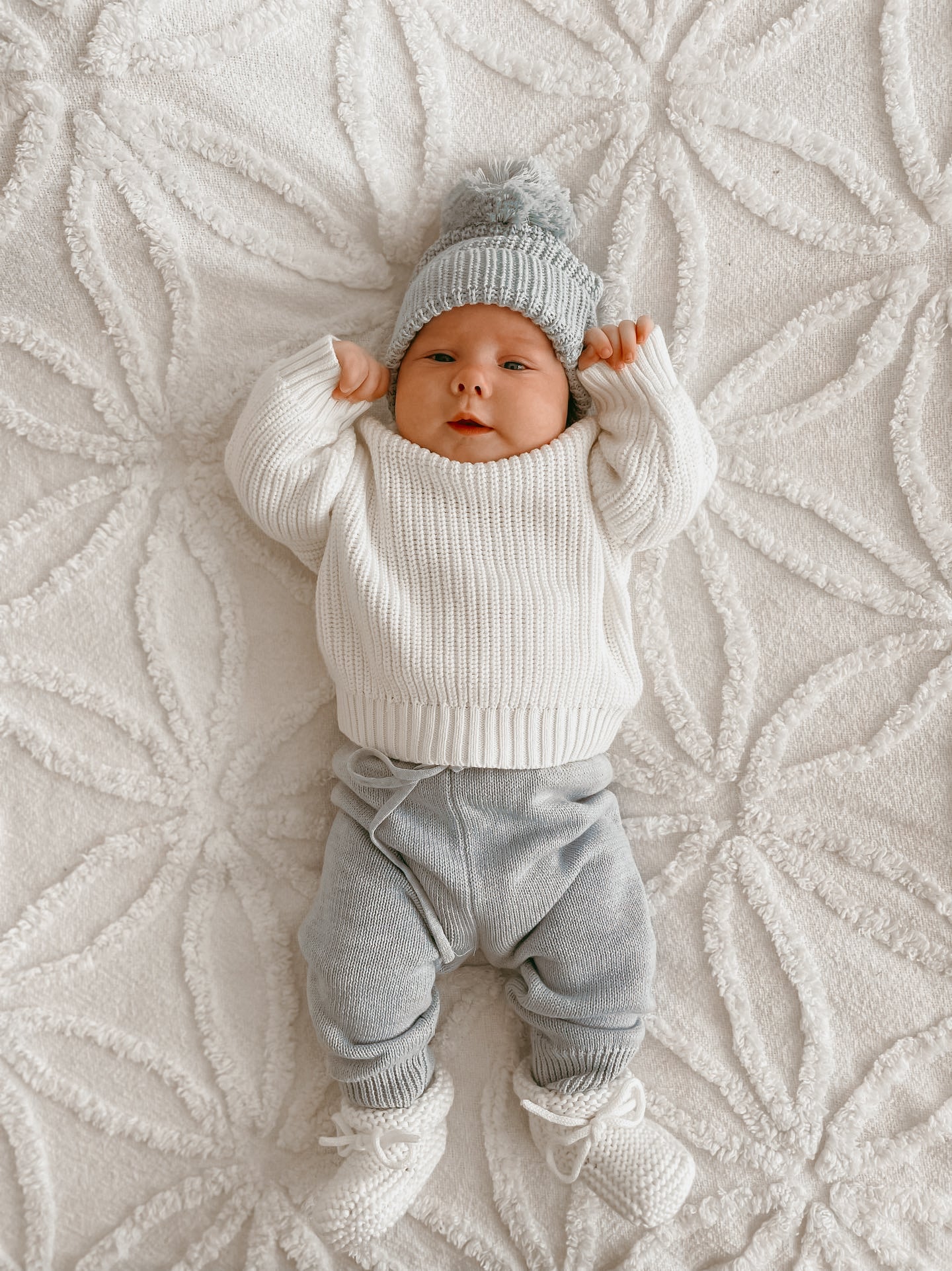 Mini Knit Beanie - Powder Blue - Image 6