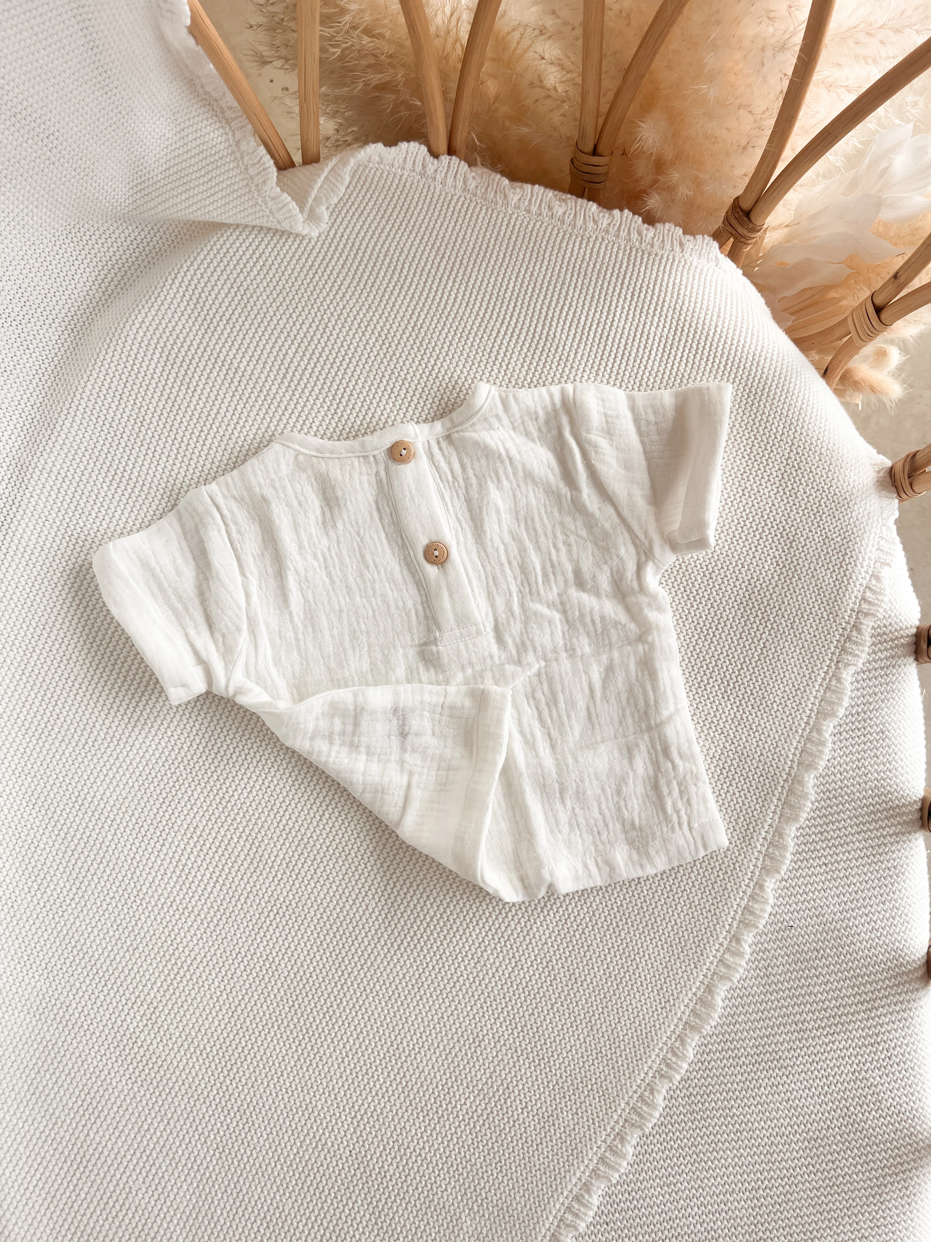 Vanilla Muslin Tee - Cuff Sleeve - Image 8