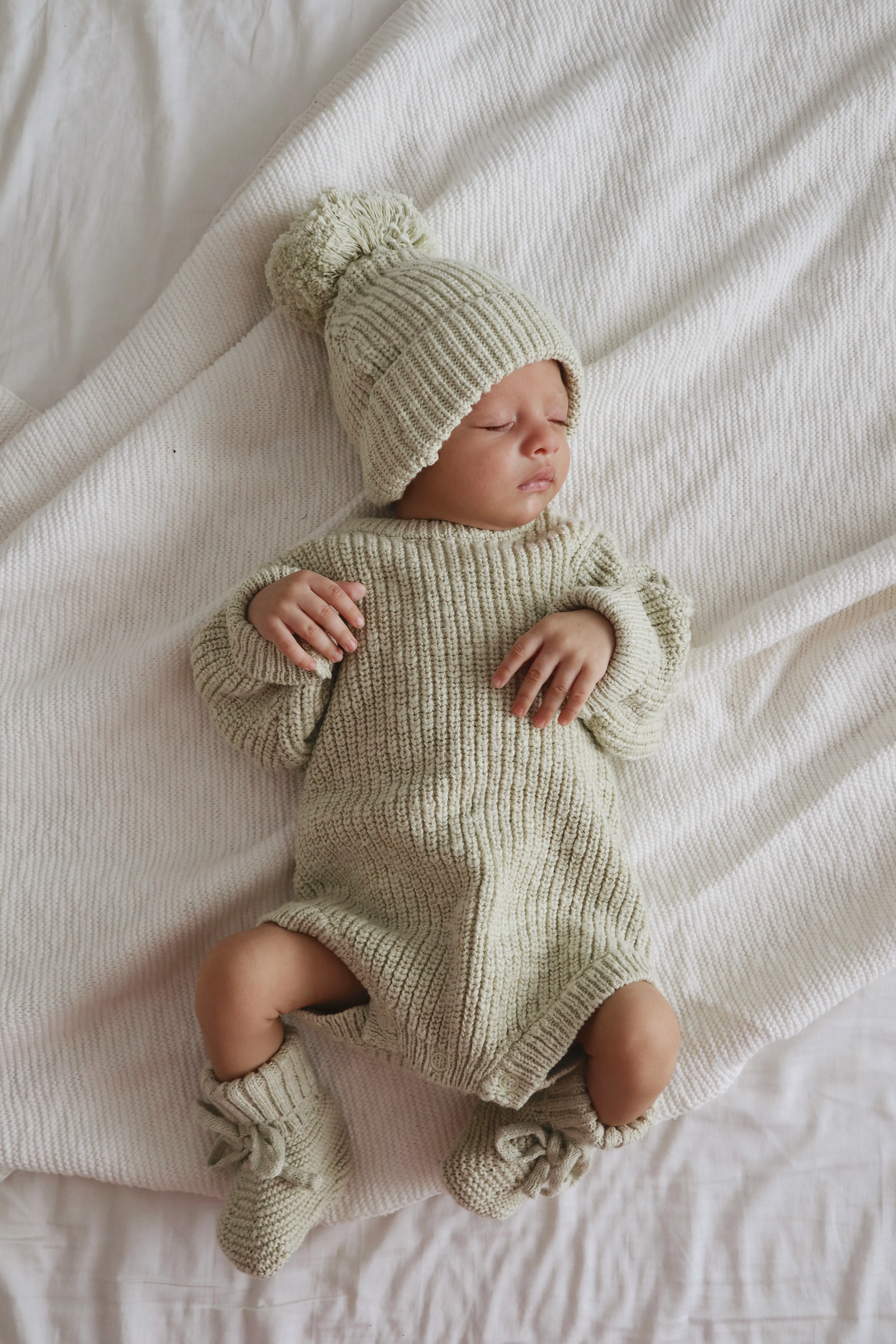 Chunky Knit Booties - Pear - Image 6
