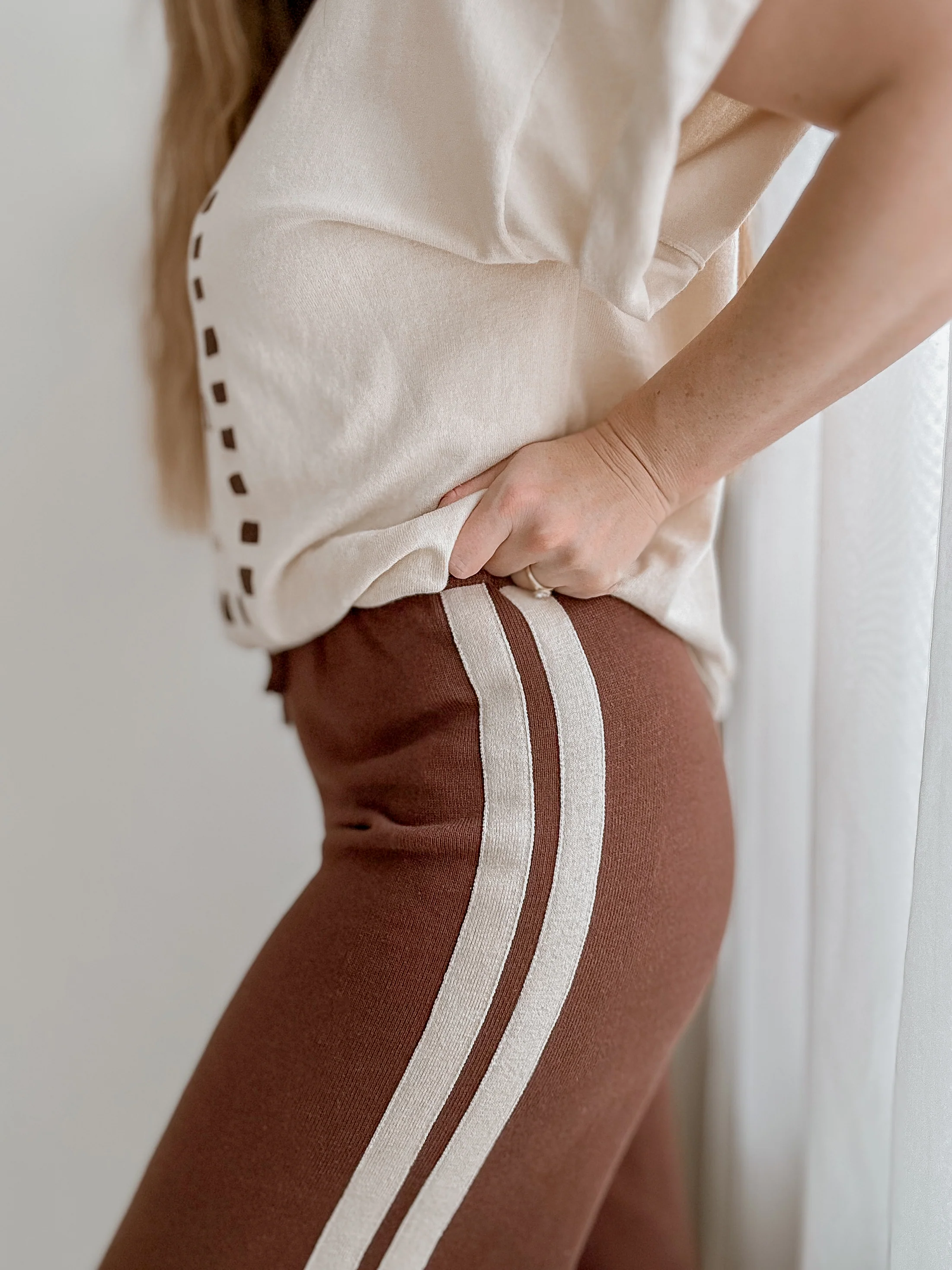 Quinn Pant - Ladies - Espresso Stripe - Image 3